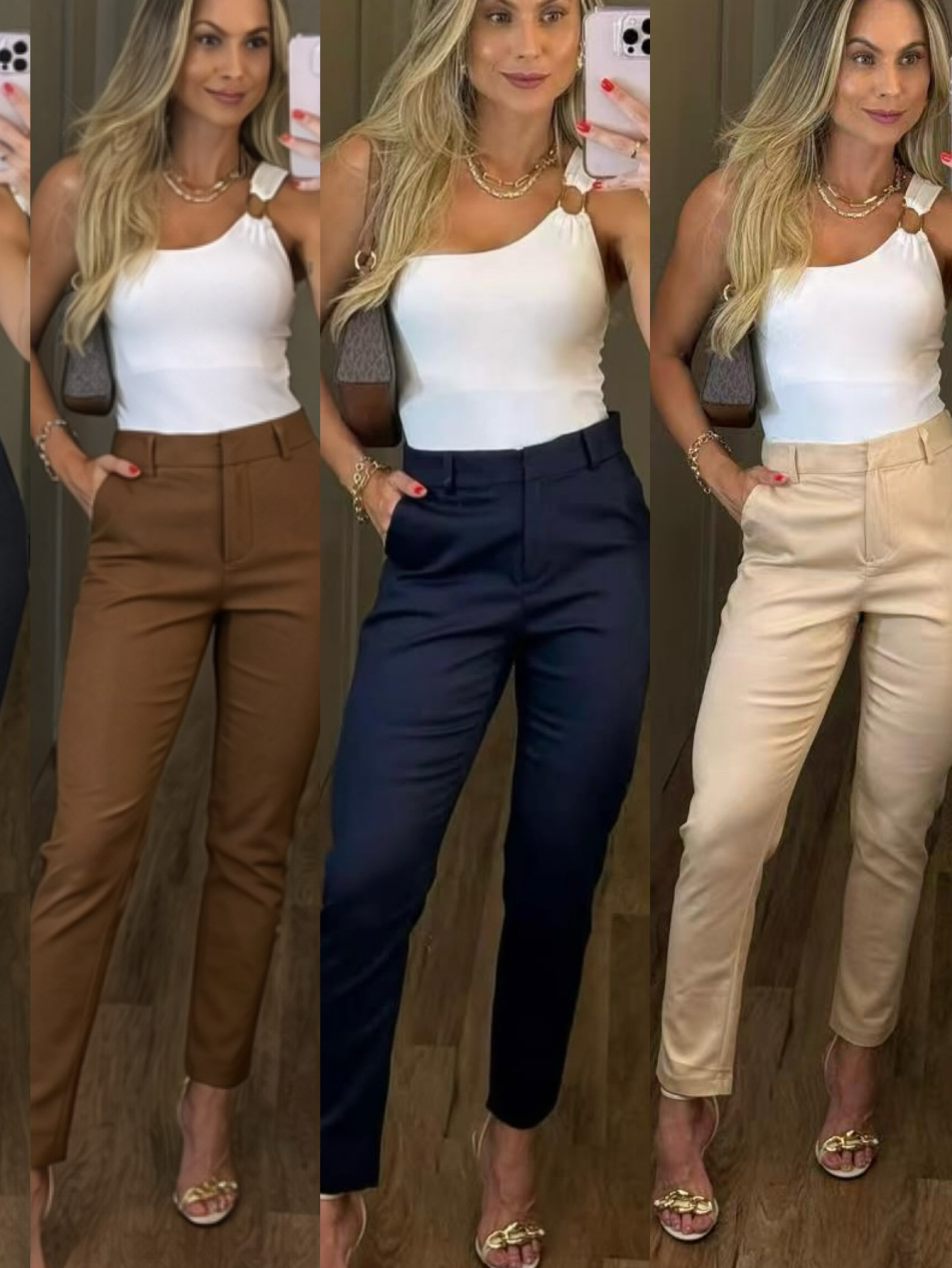 Calça Zara com elastano social veste muito bom