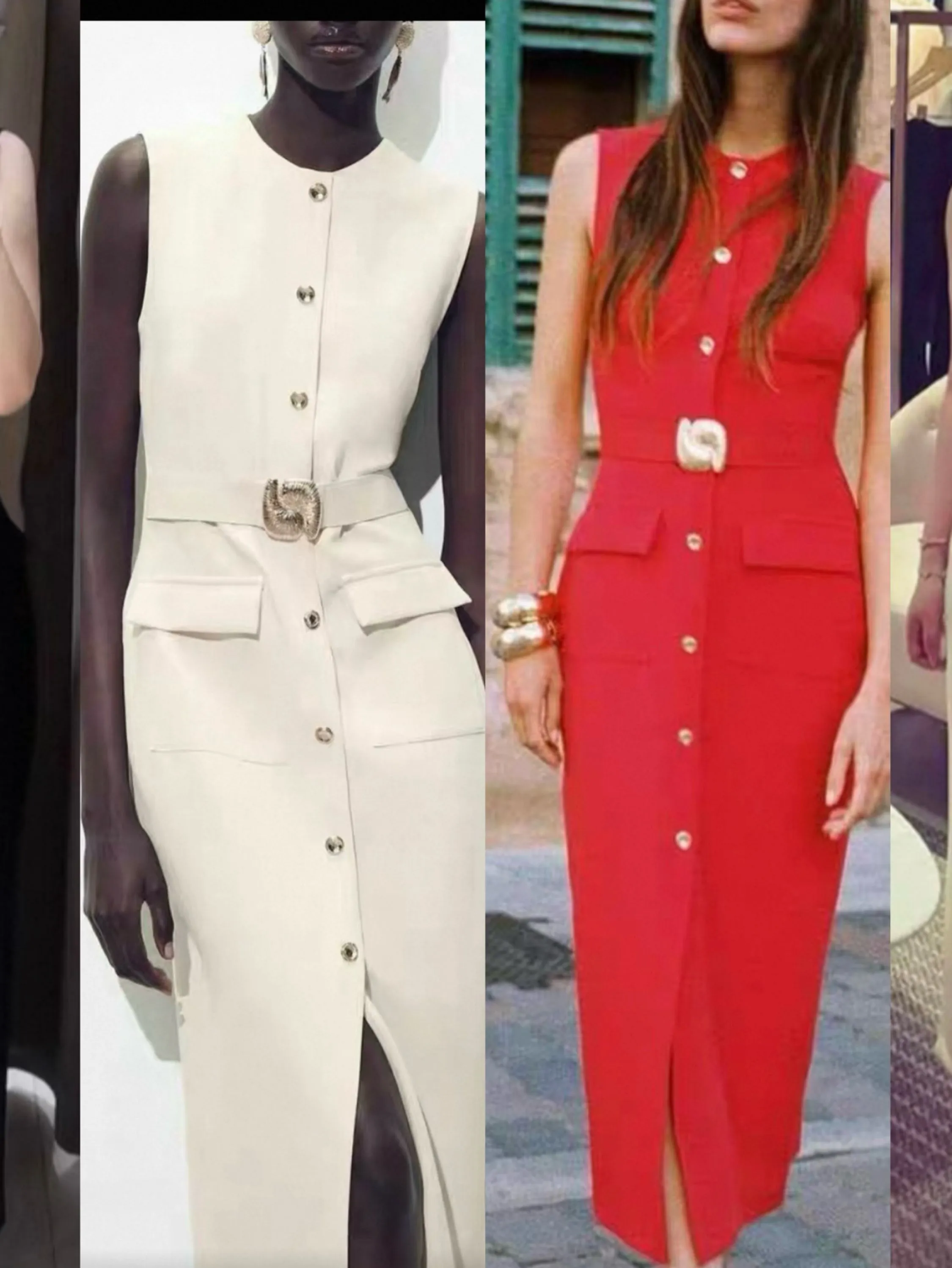 Vestido linho novo forrado modelo Zara novidade linda