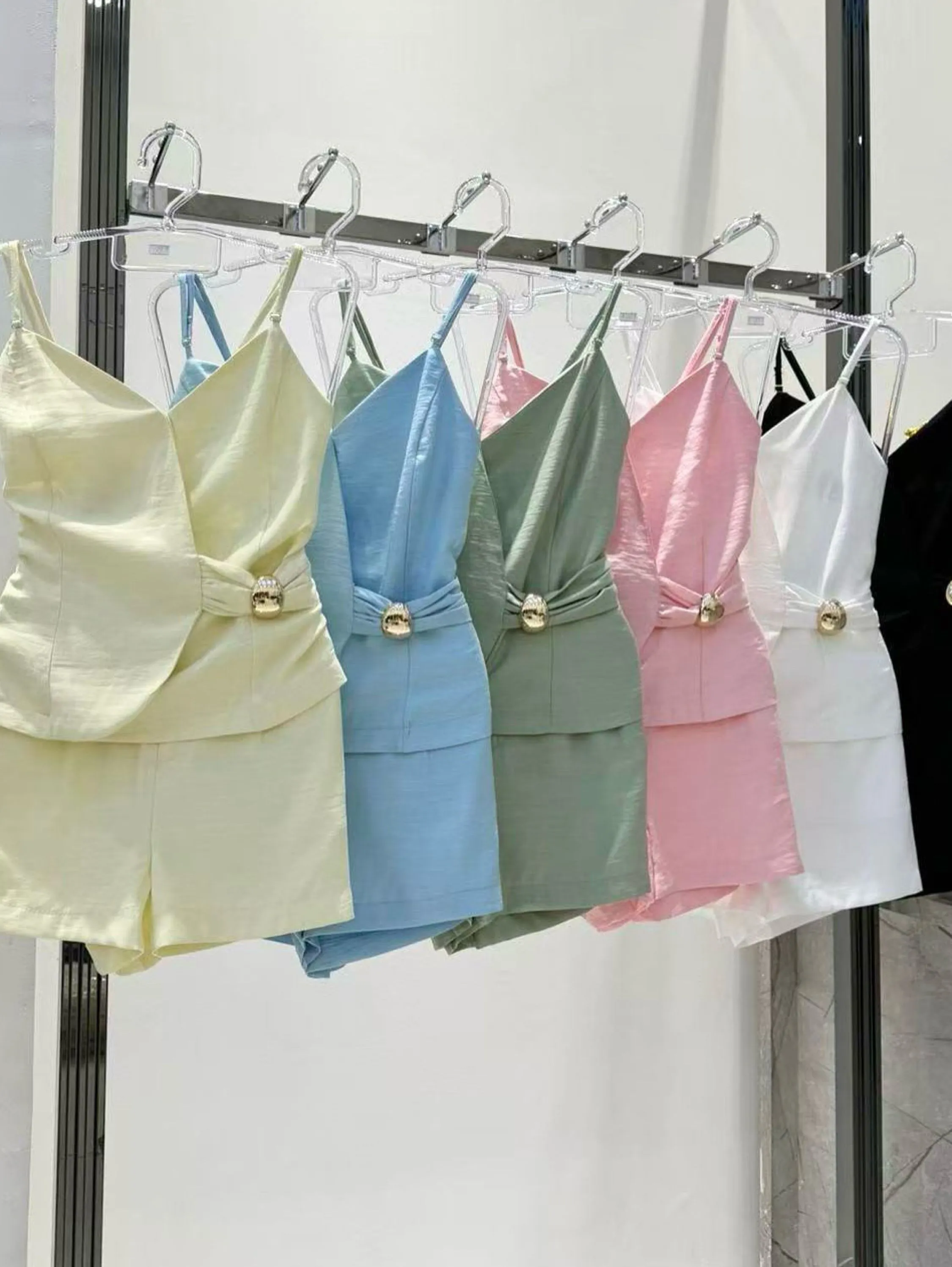 Conjunto linho novo cores verão novidade linda