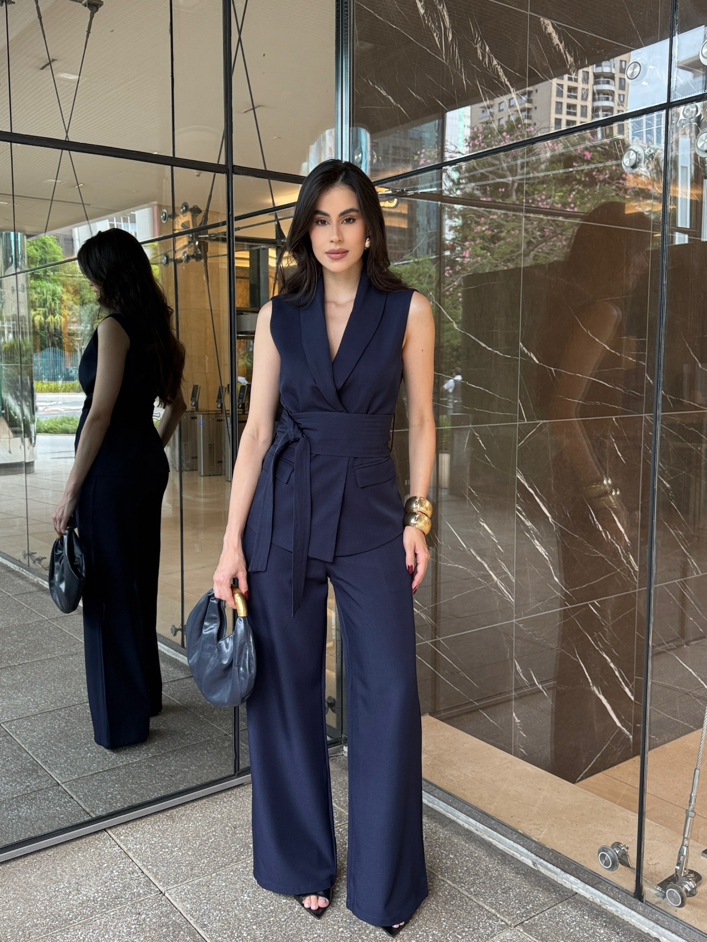 Conjunto linho de alfaitaria social bem lindo