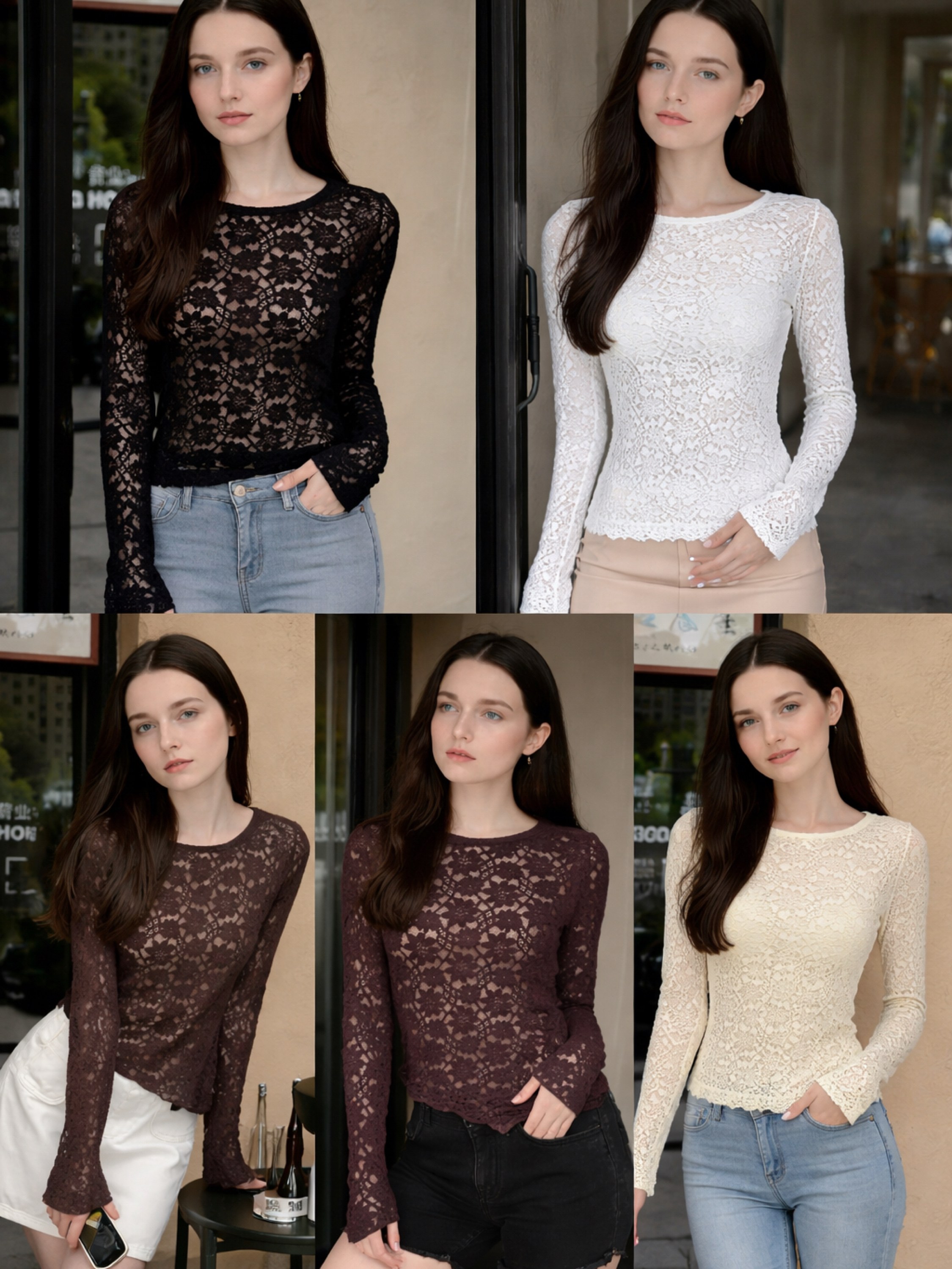 Blusa renda social novidade bem linda