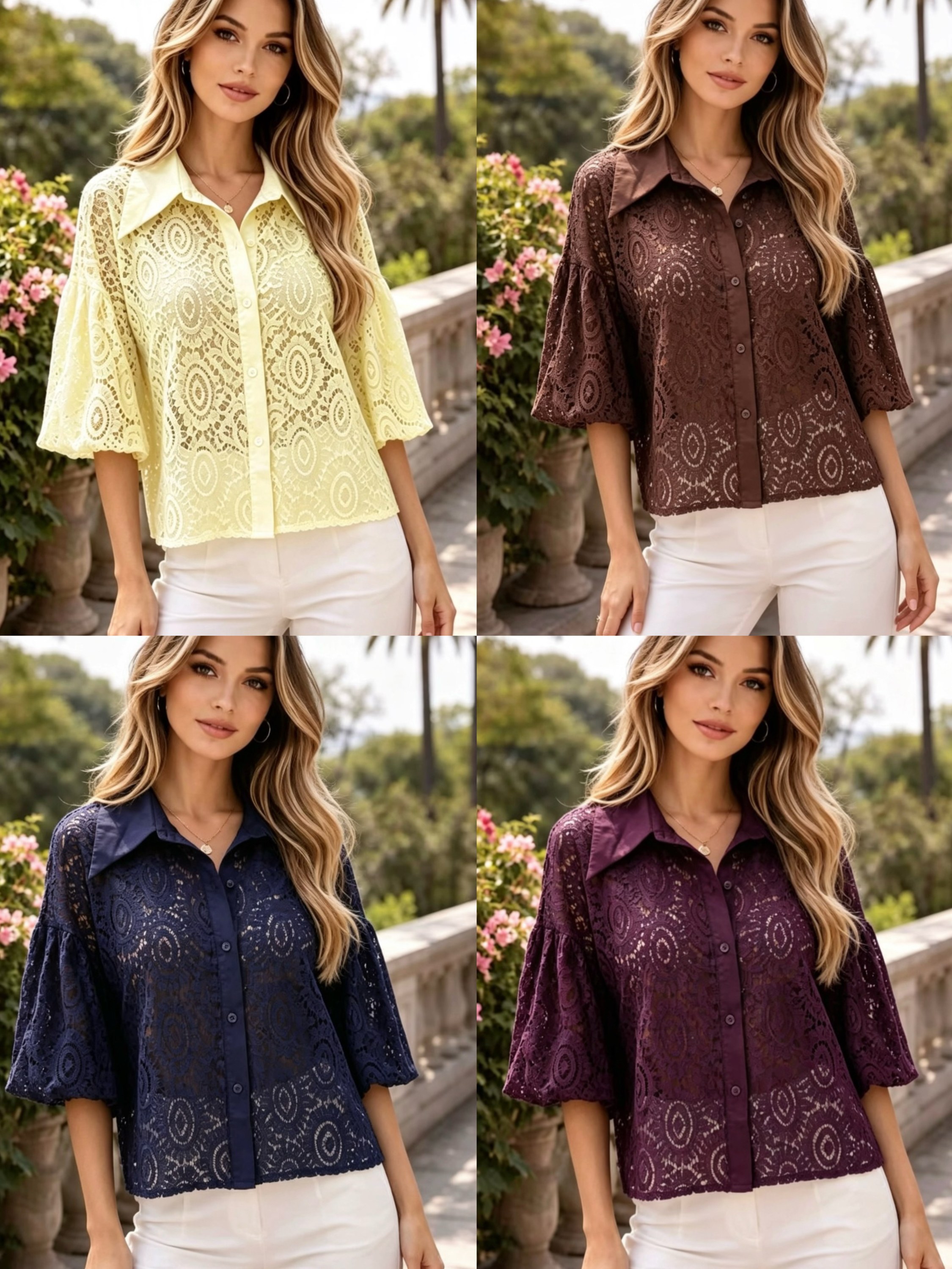 Camisa renda social novidade mode muito linda
