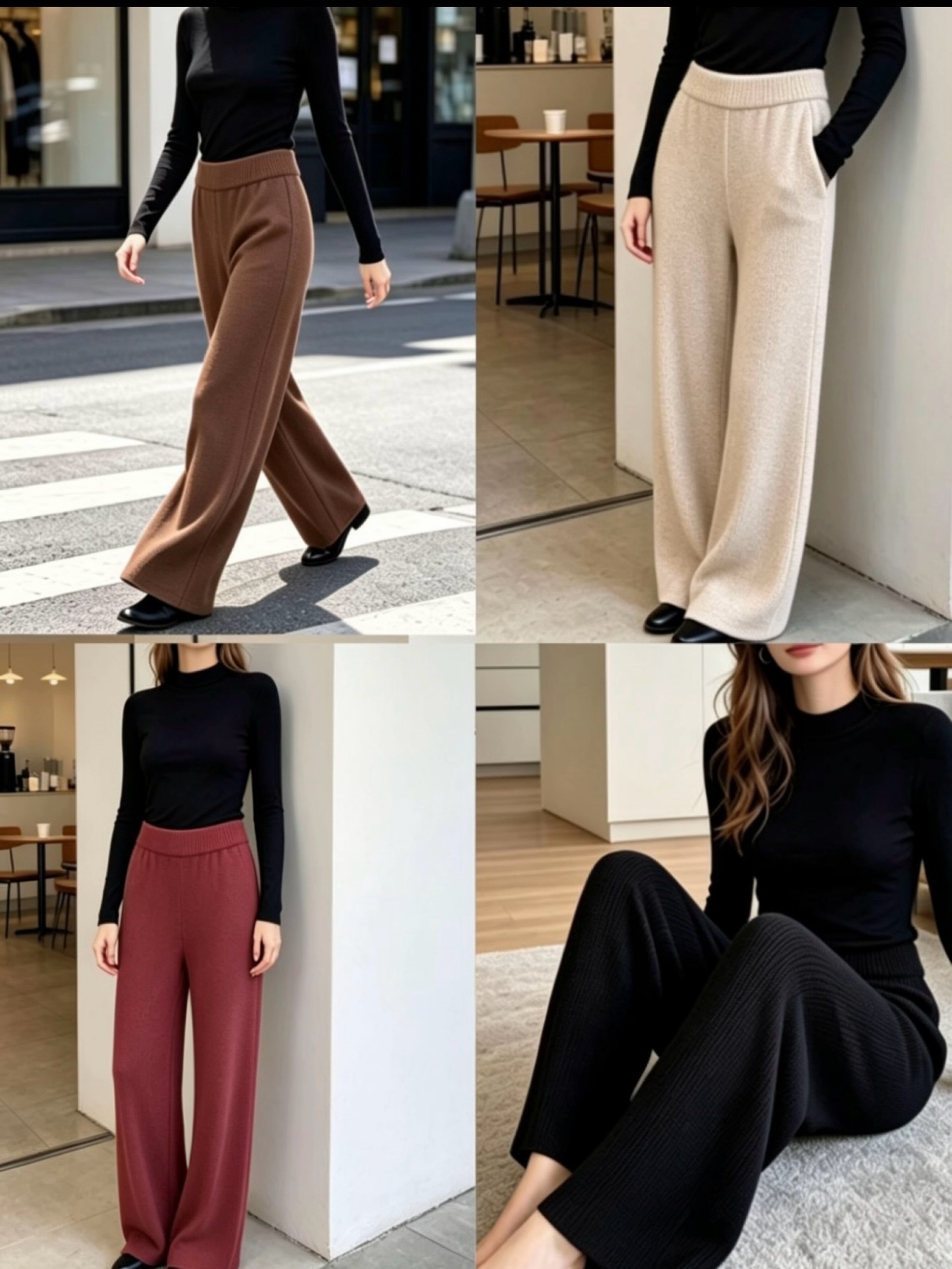 Pantalona tricô motal macio novidade linda