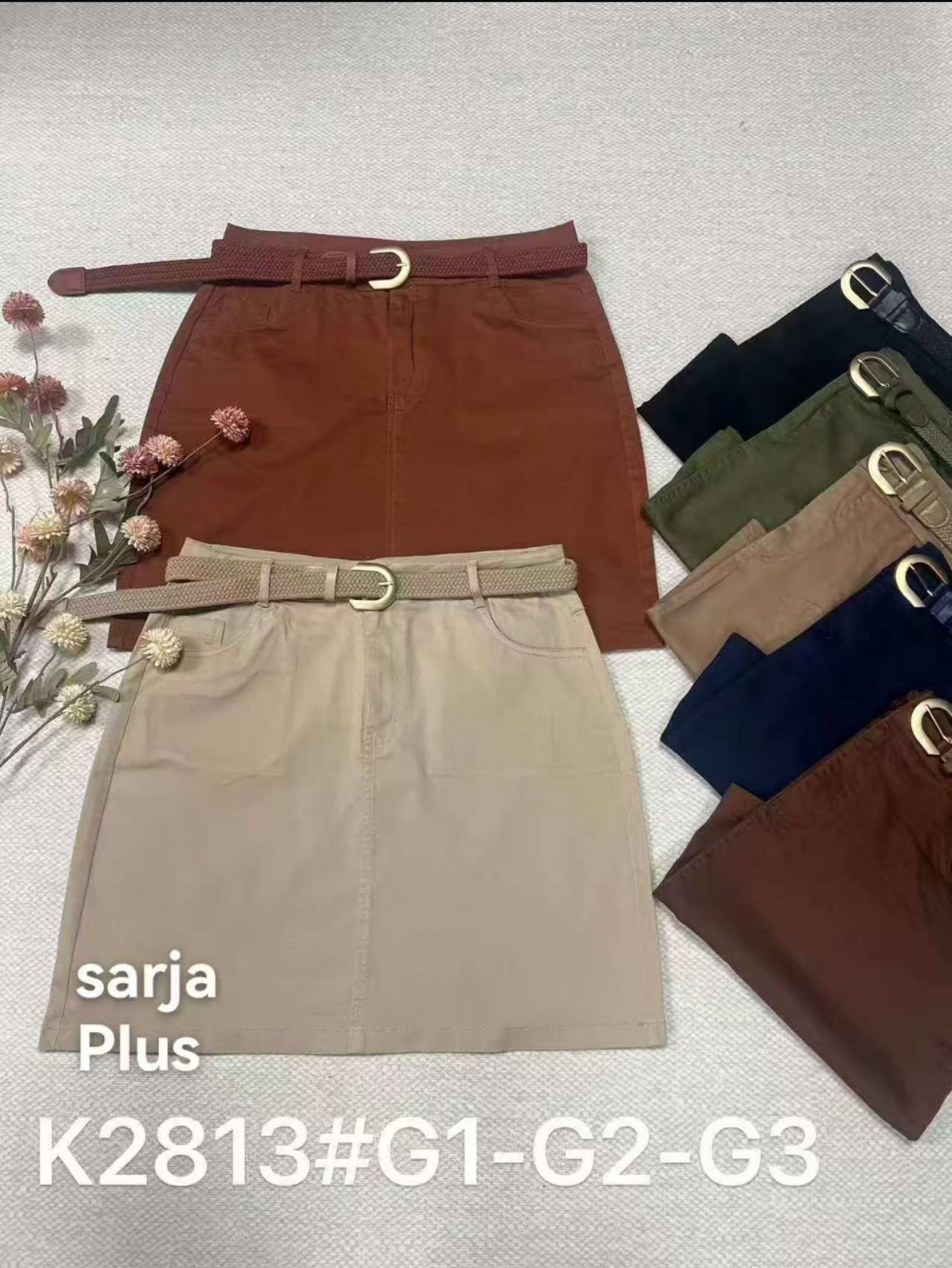 Saia plus size decido saija com elastano