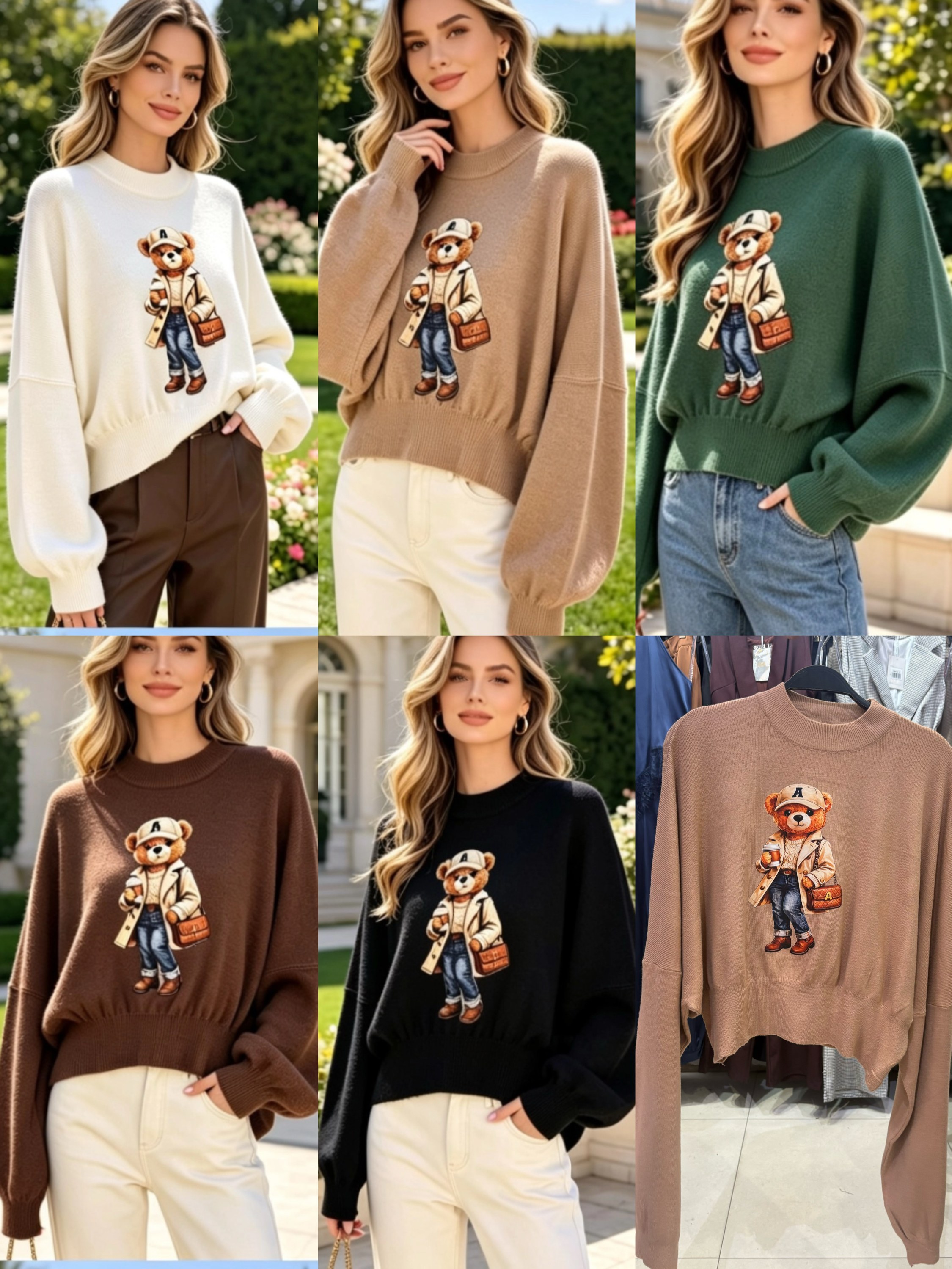 Blusa motal Com urso macio moda novidade linda