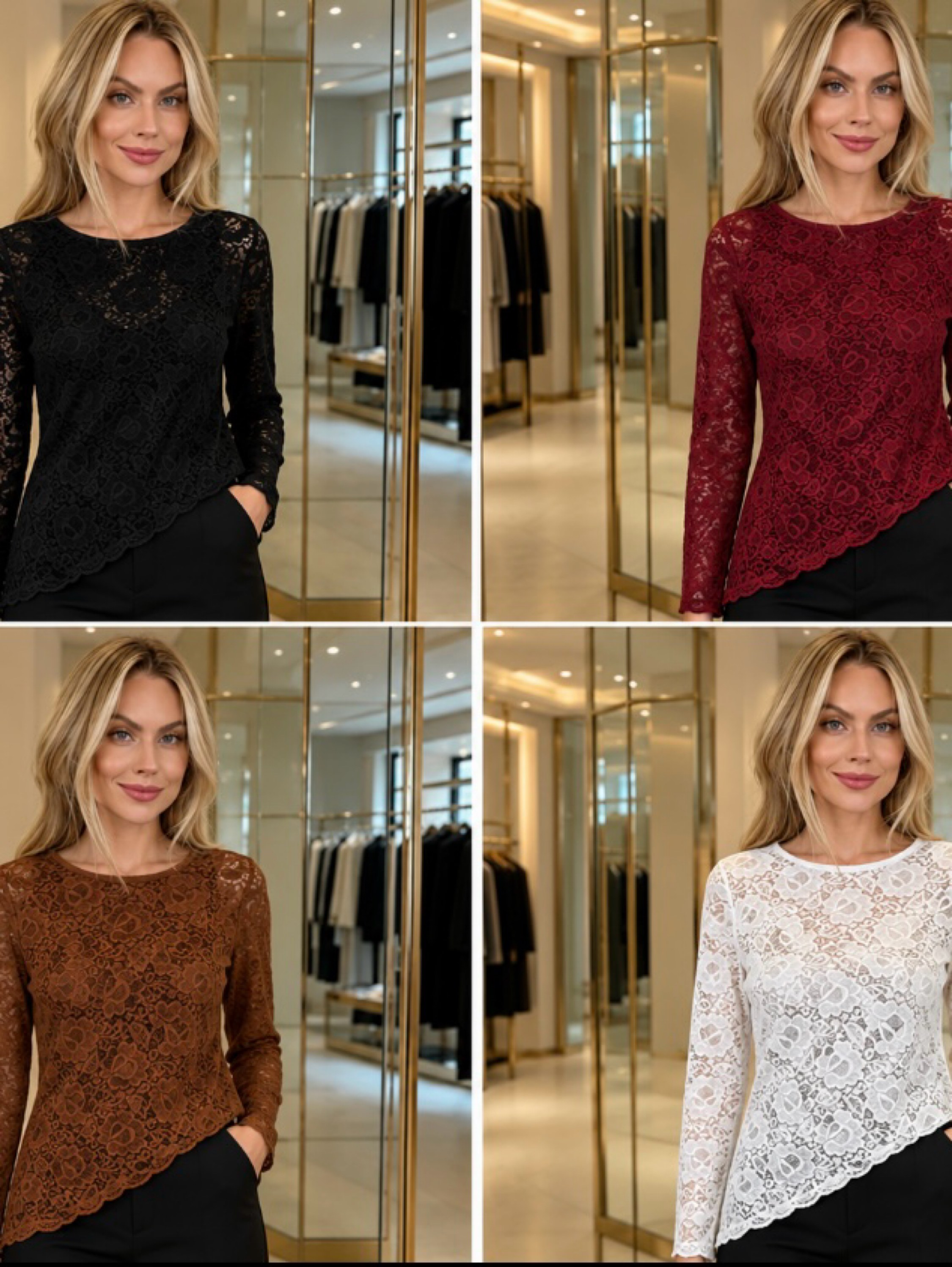 Blusa renda social moda novidade linda