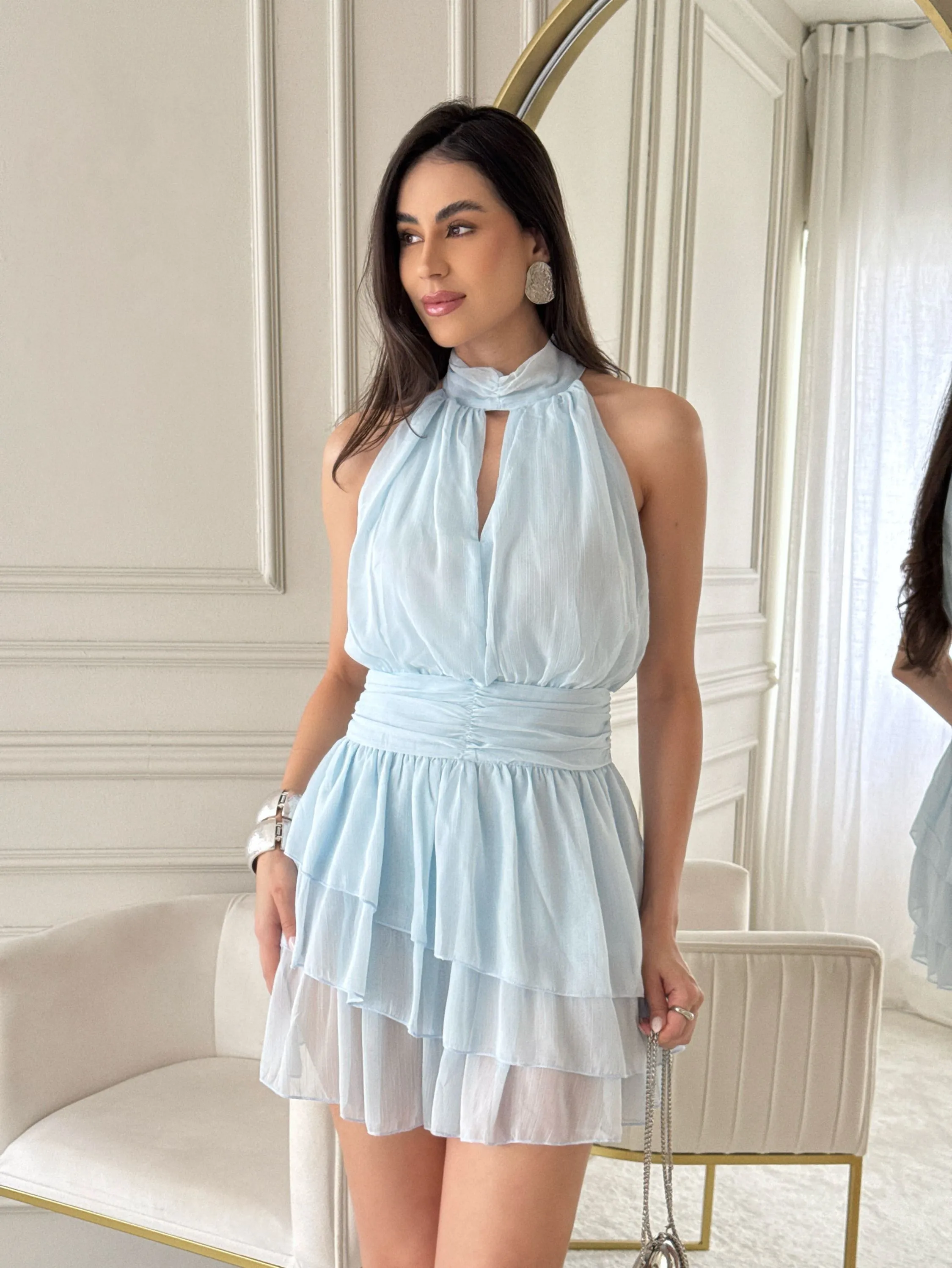 Vestido curto social novidade bem linda