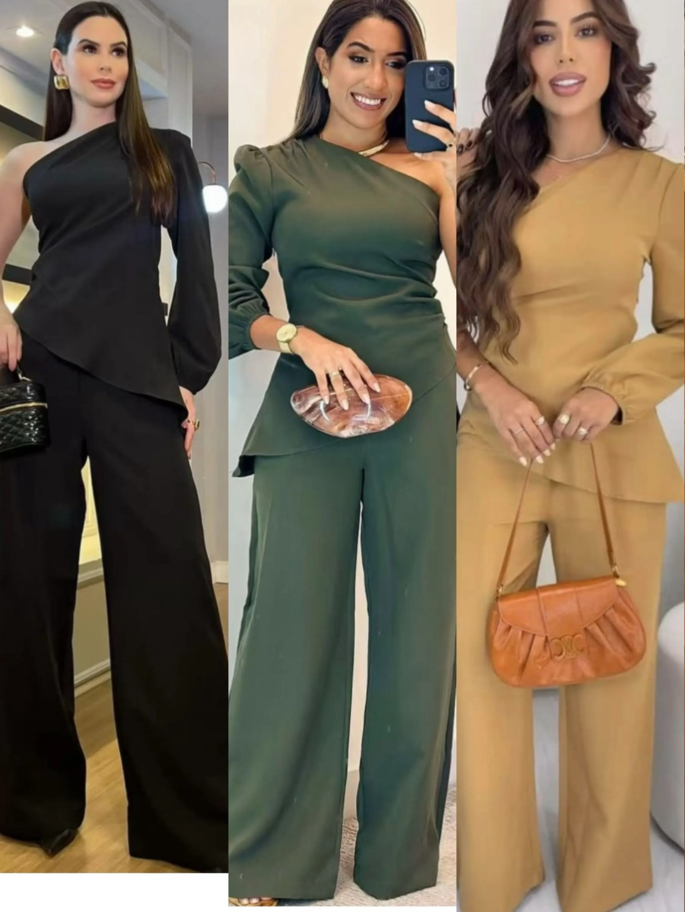 Conjunto alfaiataria um manga social novidade linda