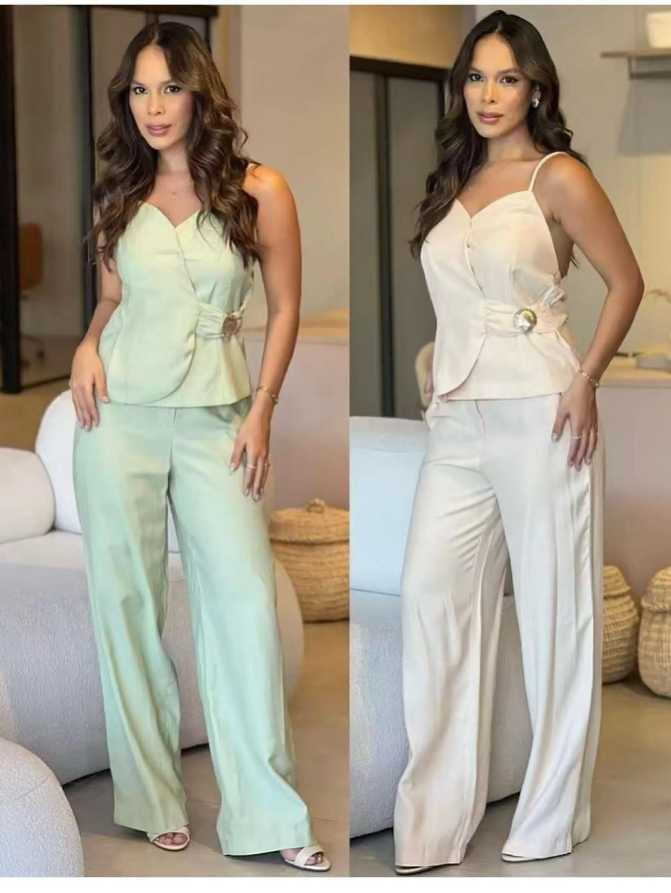 Conjunto linho novo social novidade muito linda
