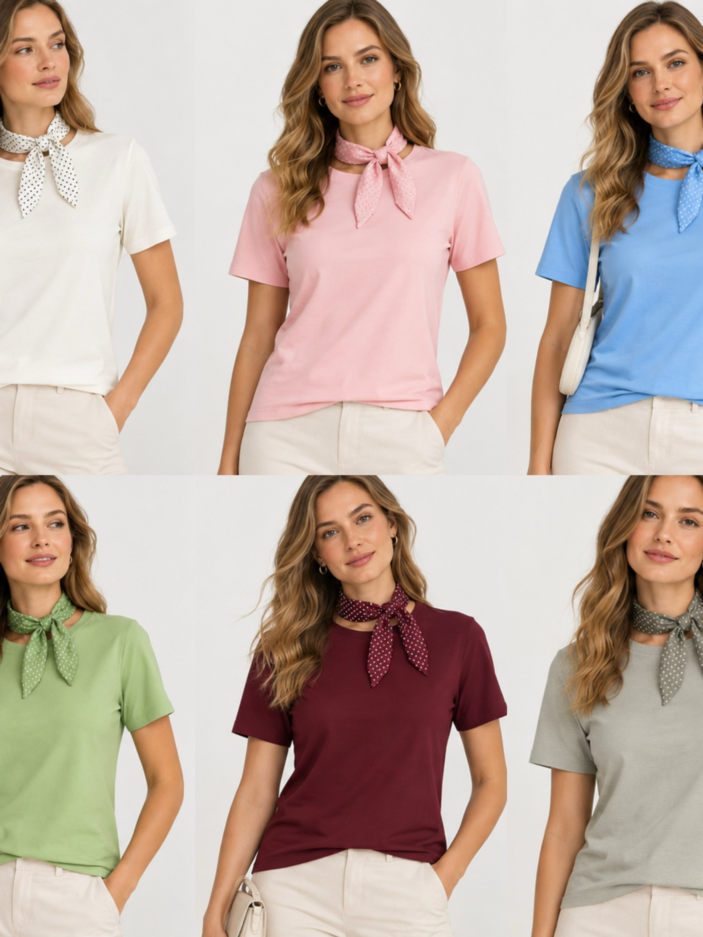 T shirts algudao macio com lenço boa muito linda