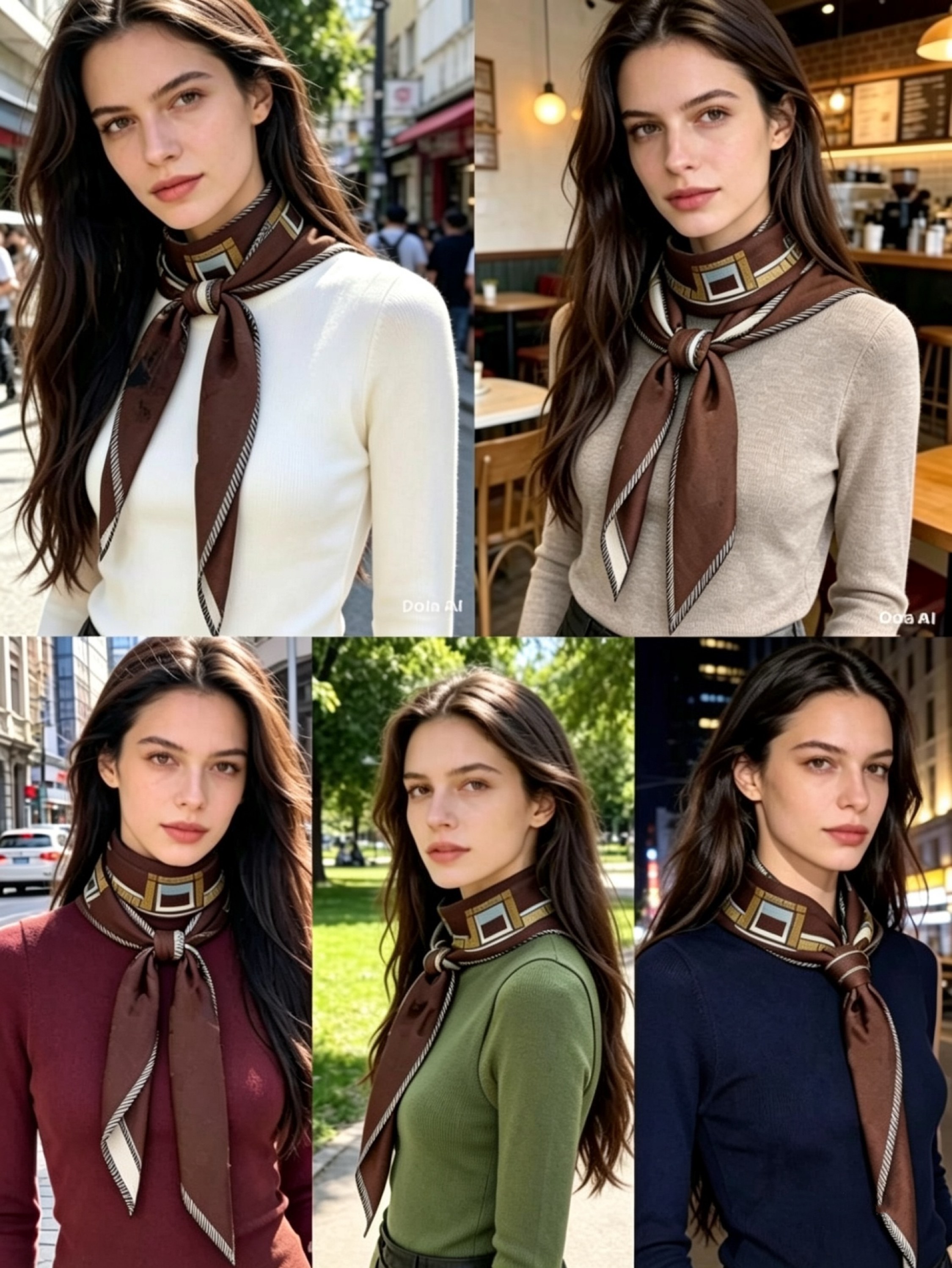 Blusa motal grosso gola meio alto com lenço novo