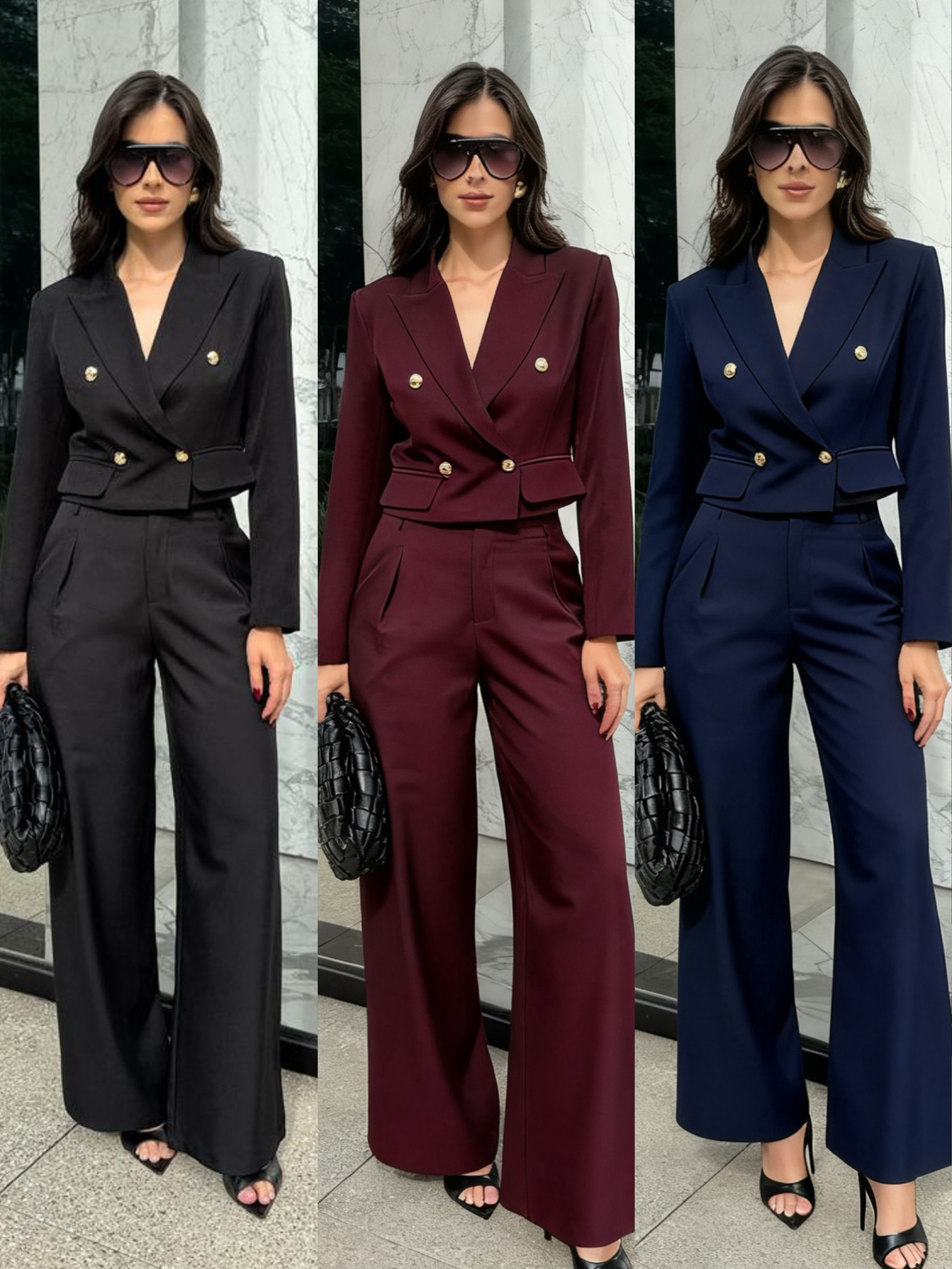 Conjunto blazer com  pantalona social linda