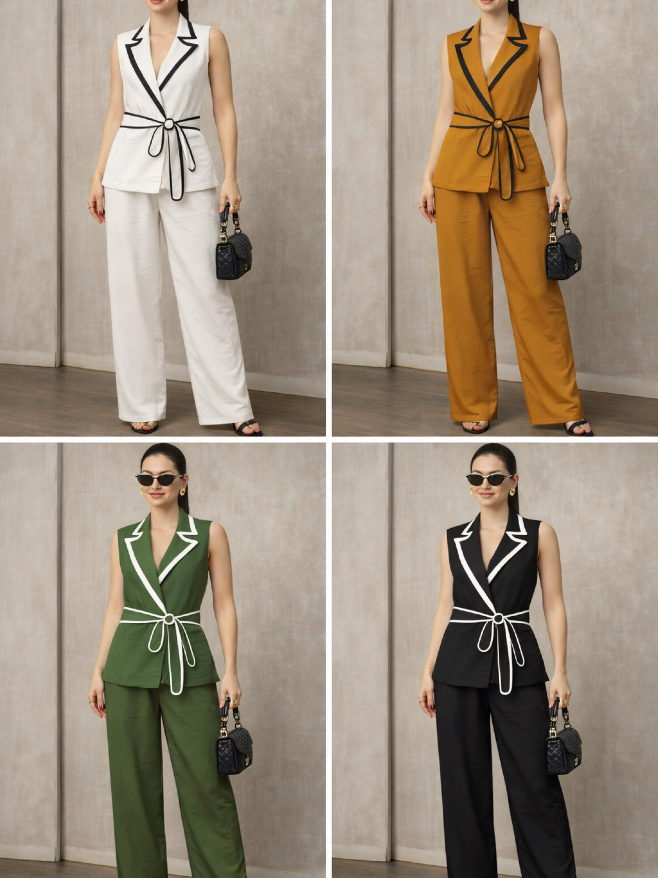 Conjunto linho marrante social muito linda