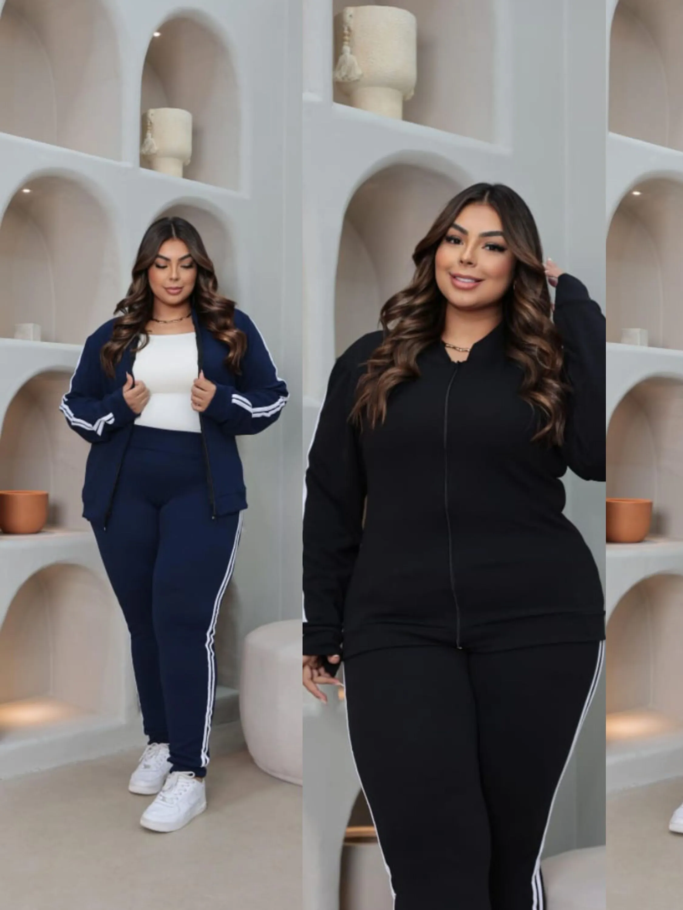 Conjunto plus size tecido moletinho