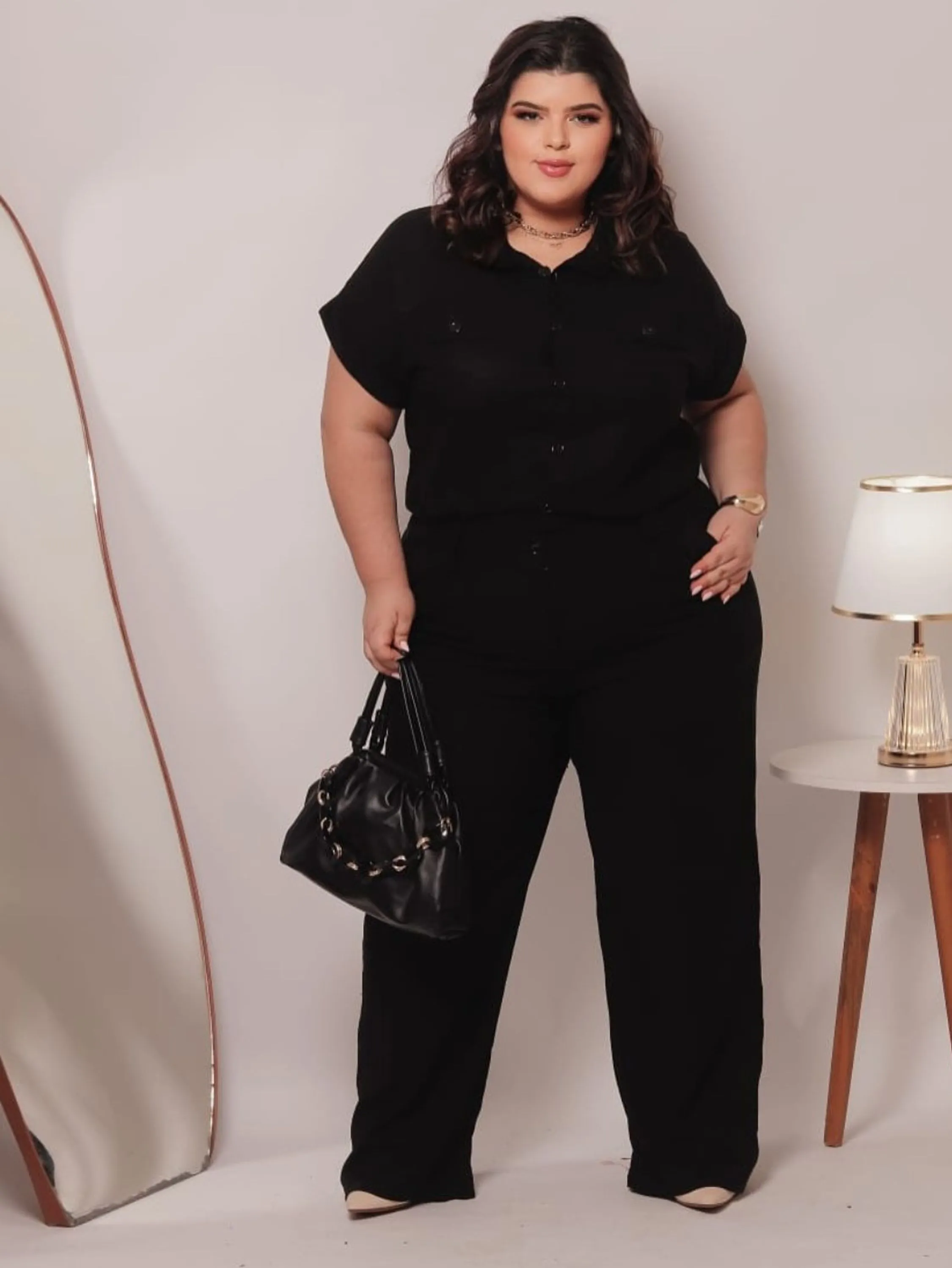 Conjunto calça e blusa plus size