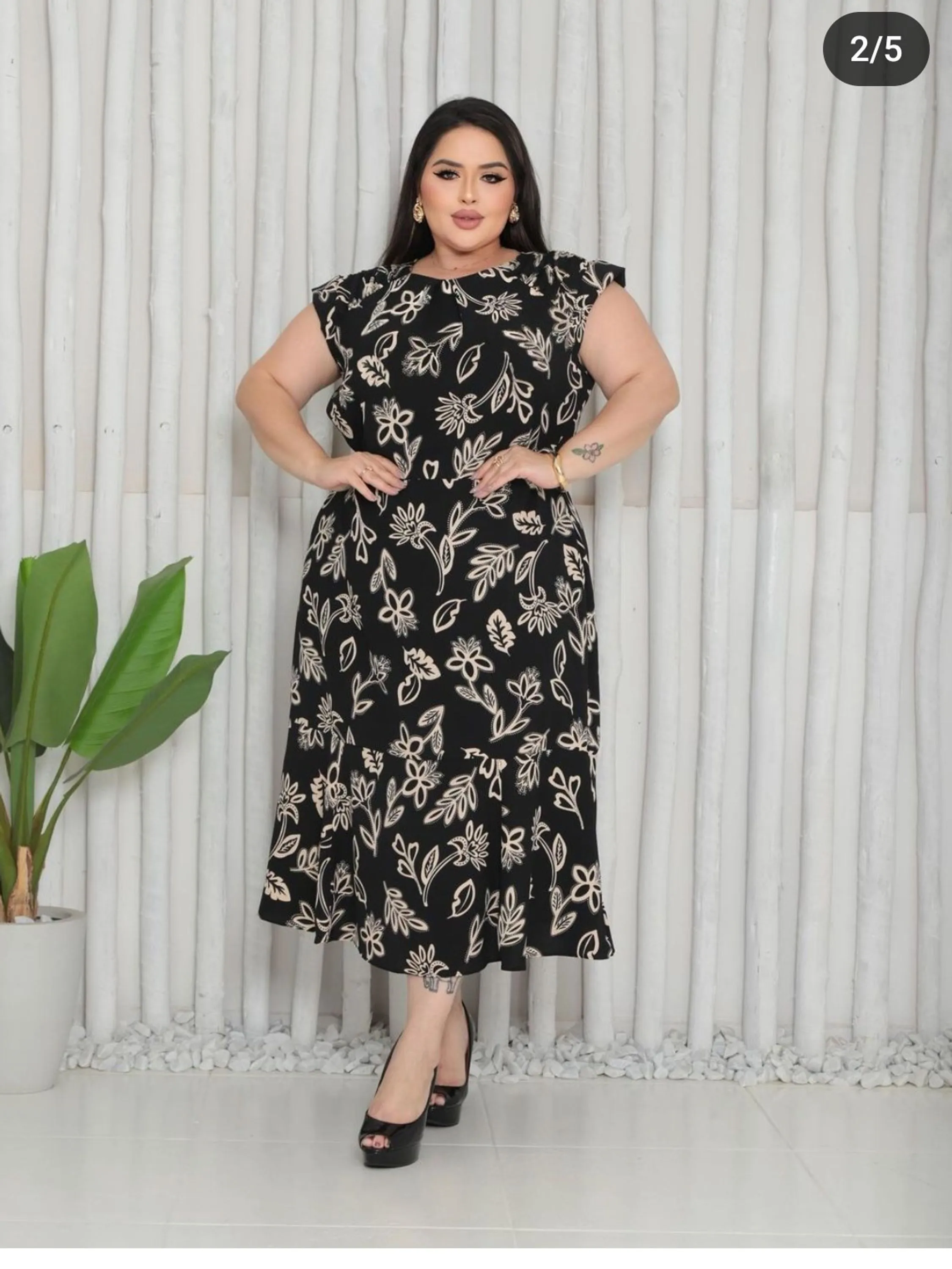 Vestido plus size tecido viscolinho