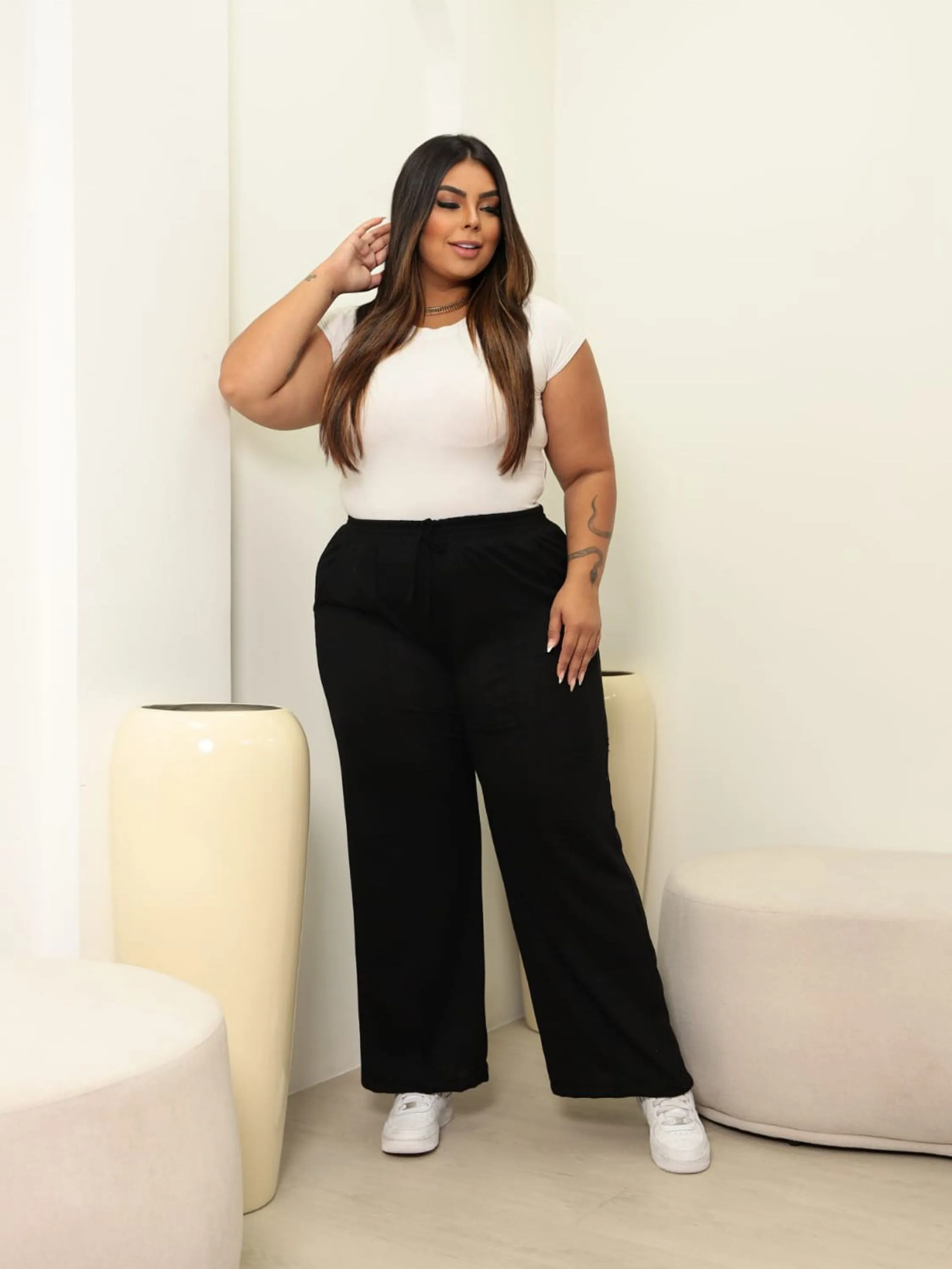 Calça pantalona lazinha plus size