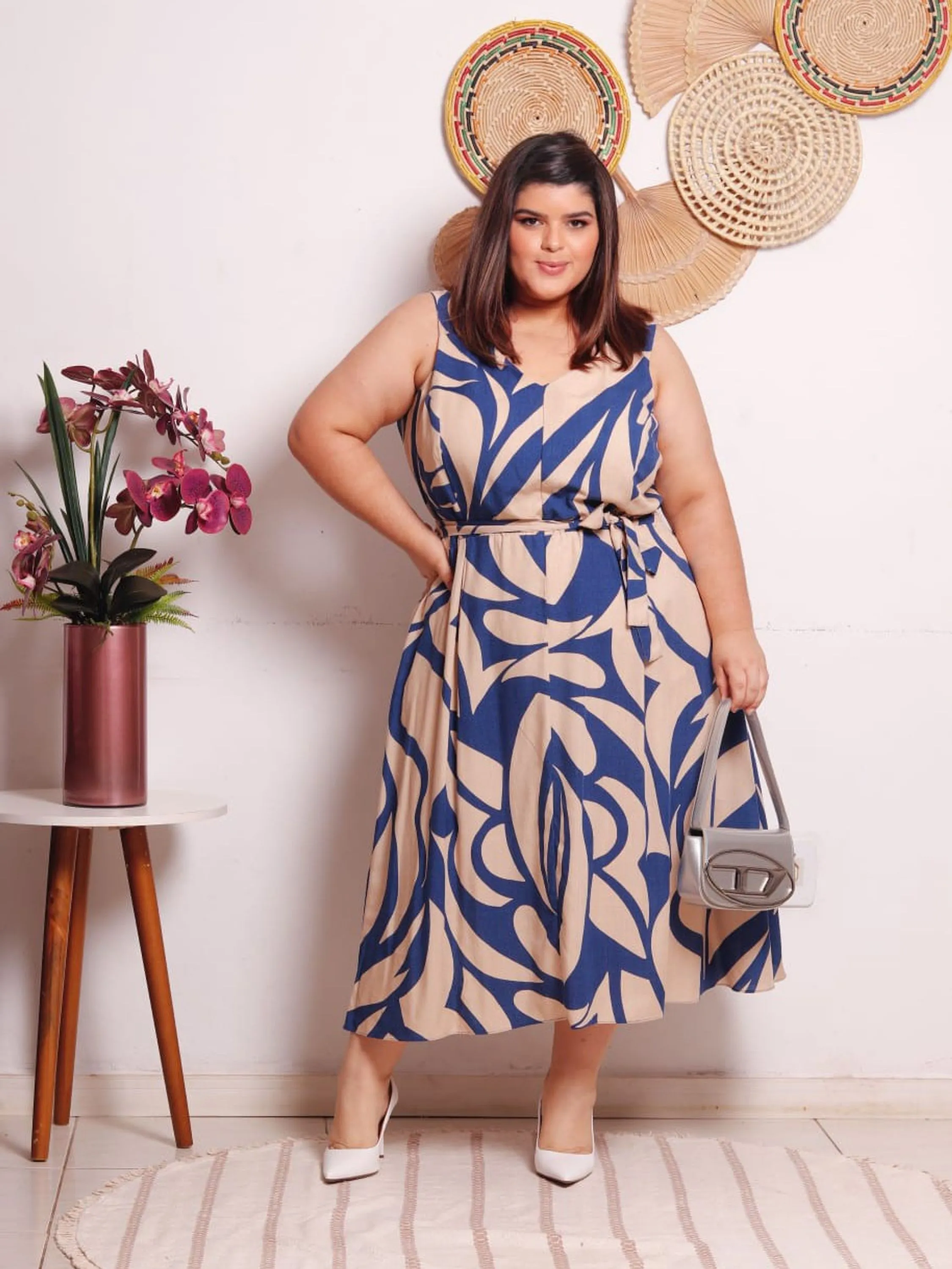 Vestido plus size, tecido viscolinho forrado