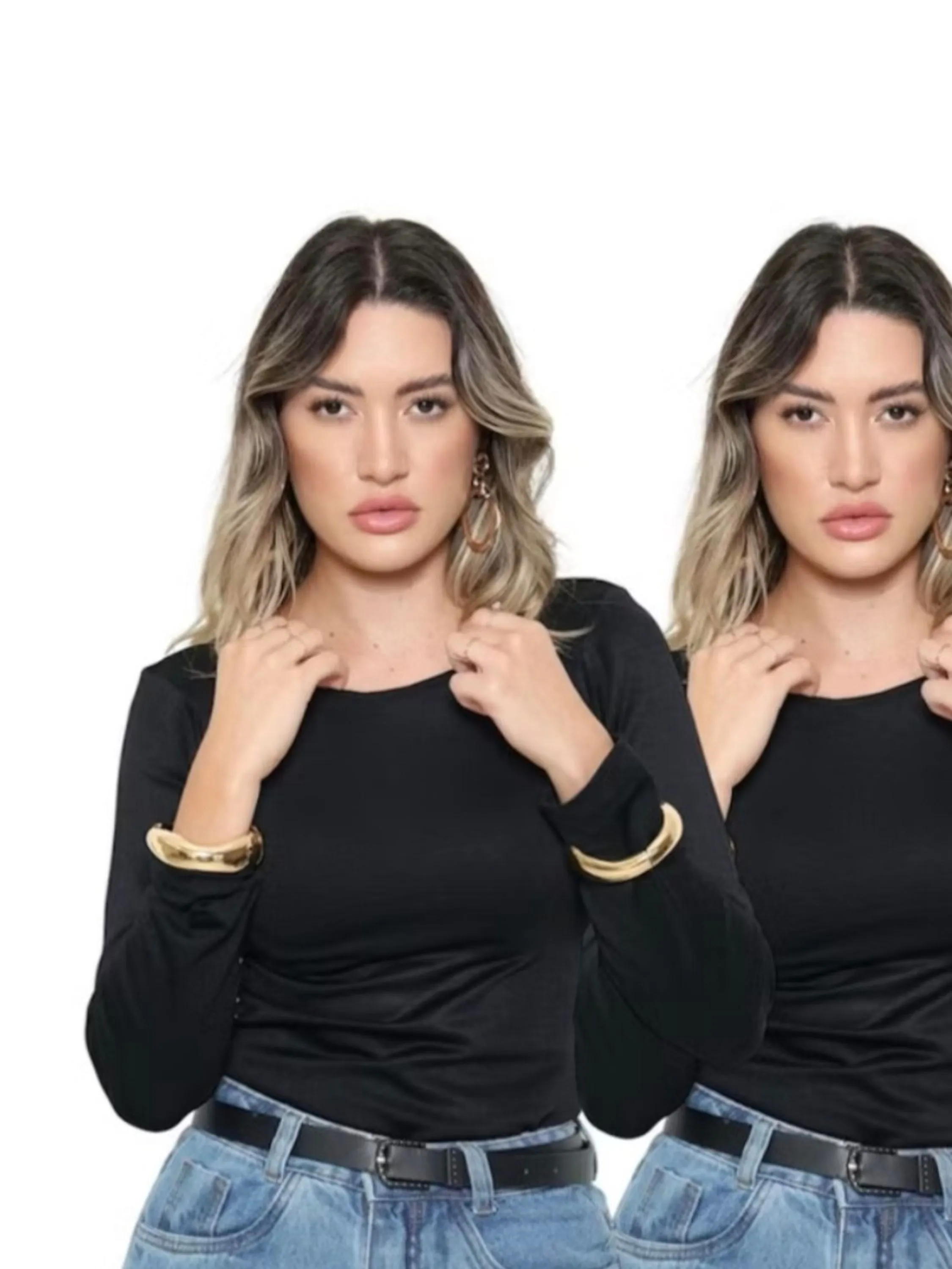 Blusa térmica manga longa pelúciada inverno quentinha