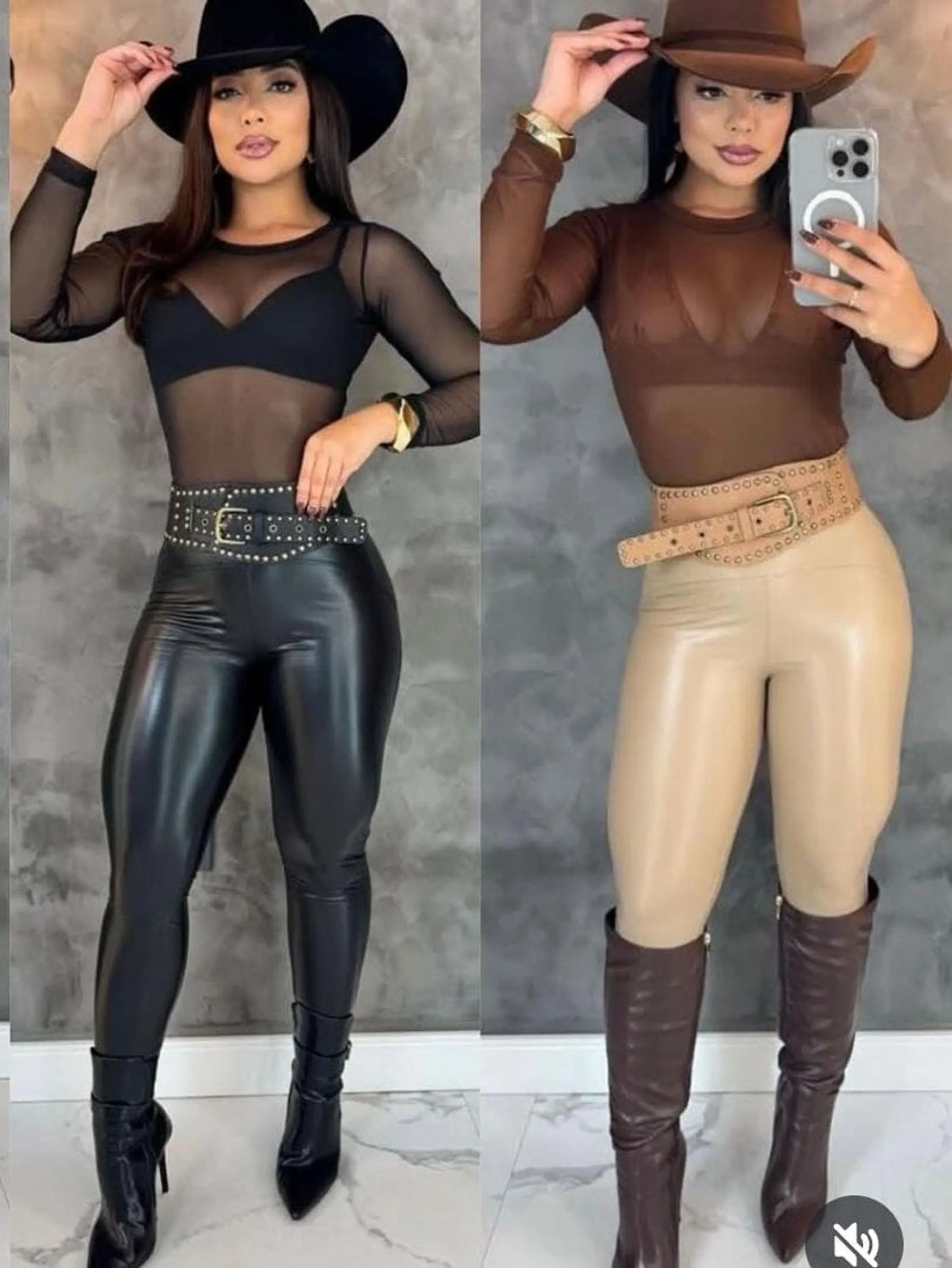 Legging couro flanelada