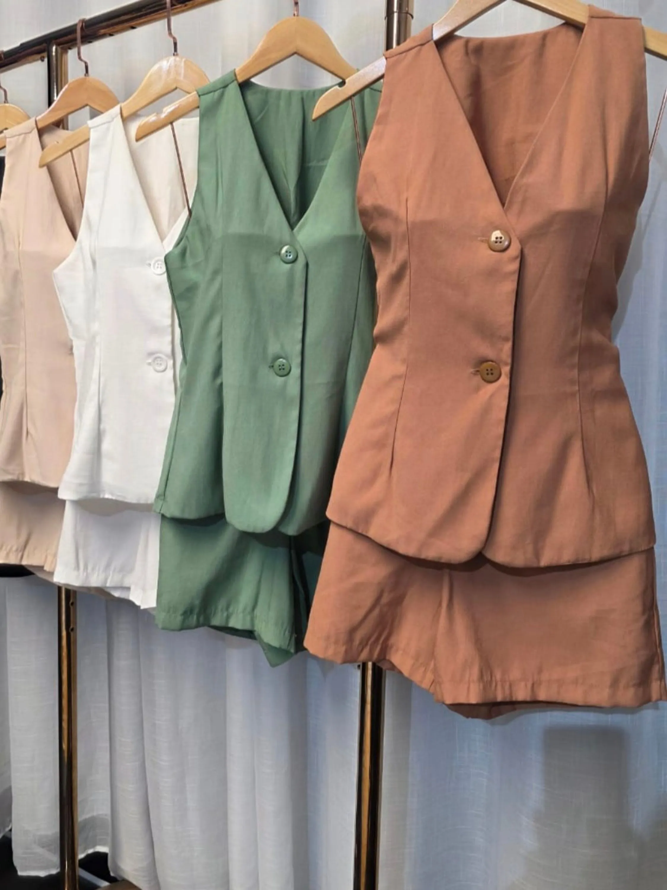 Conjunto shorts e colete