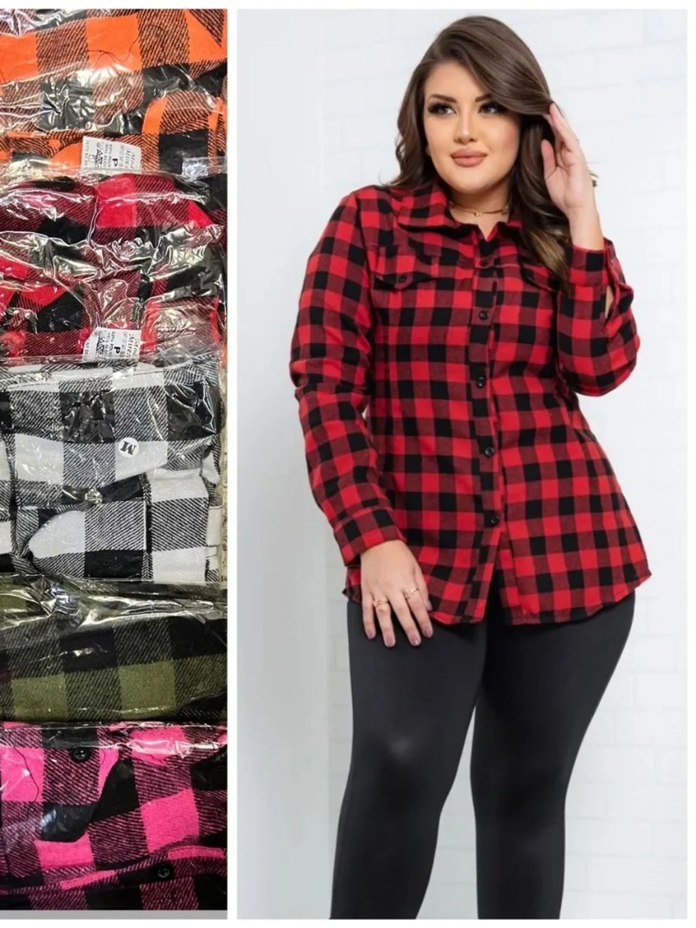 Camisa xadrez flanelada