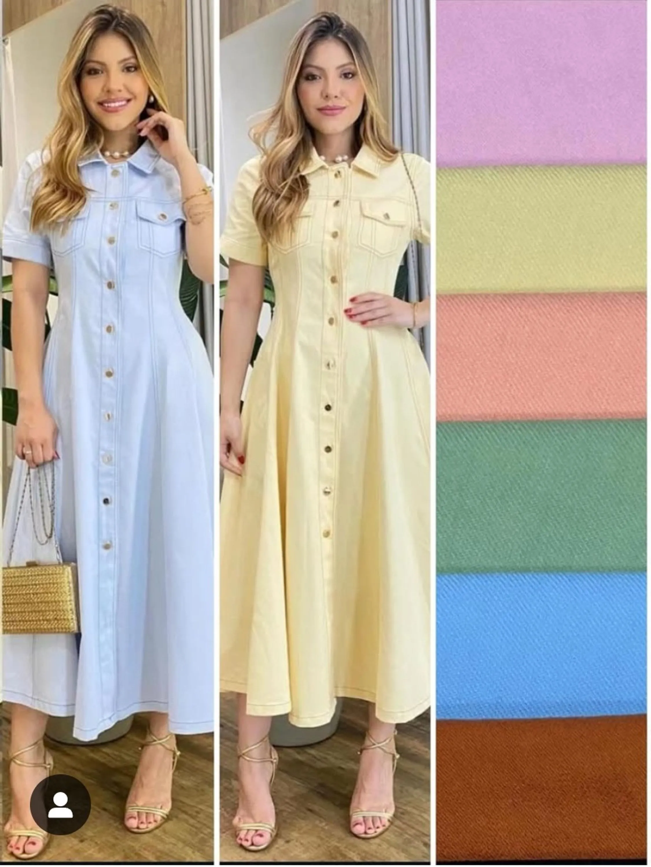 Vestido botão