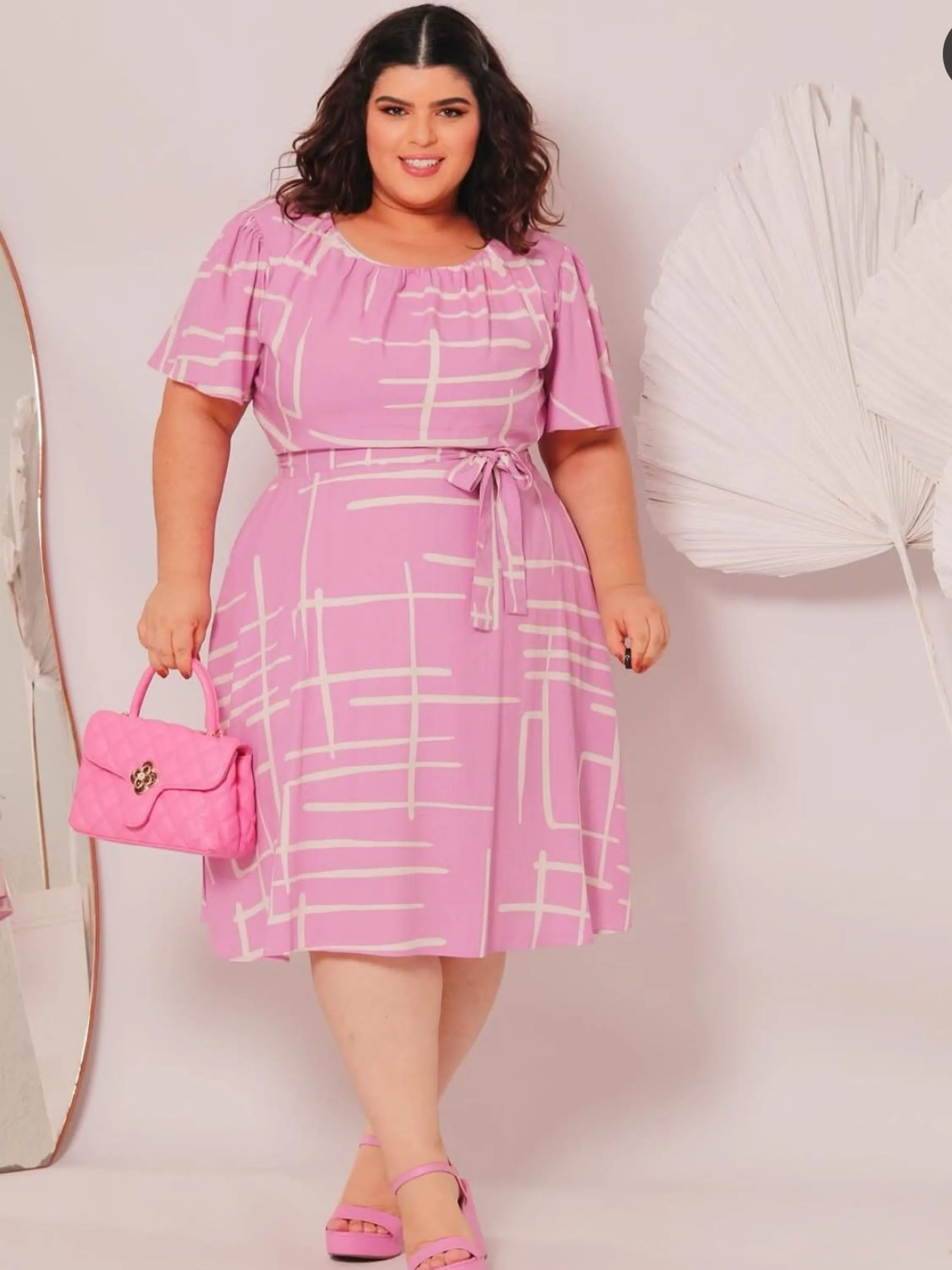 Vestido curto plus size, tecido viscolinho forrado!