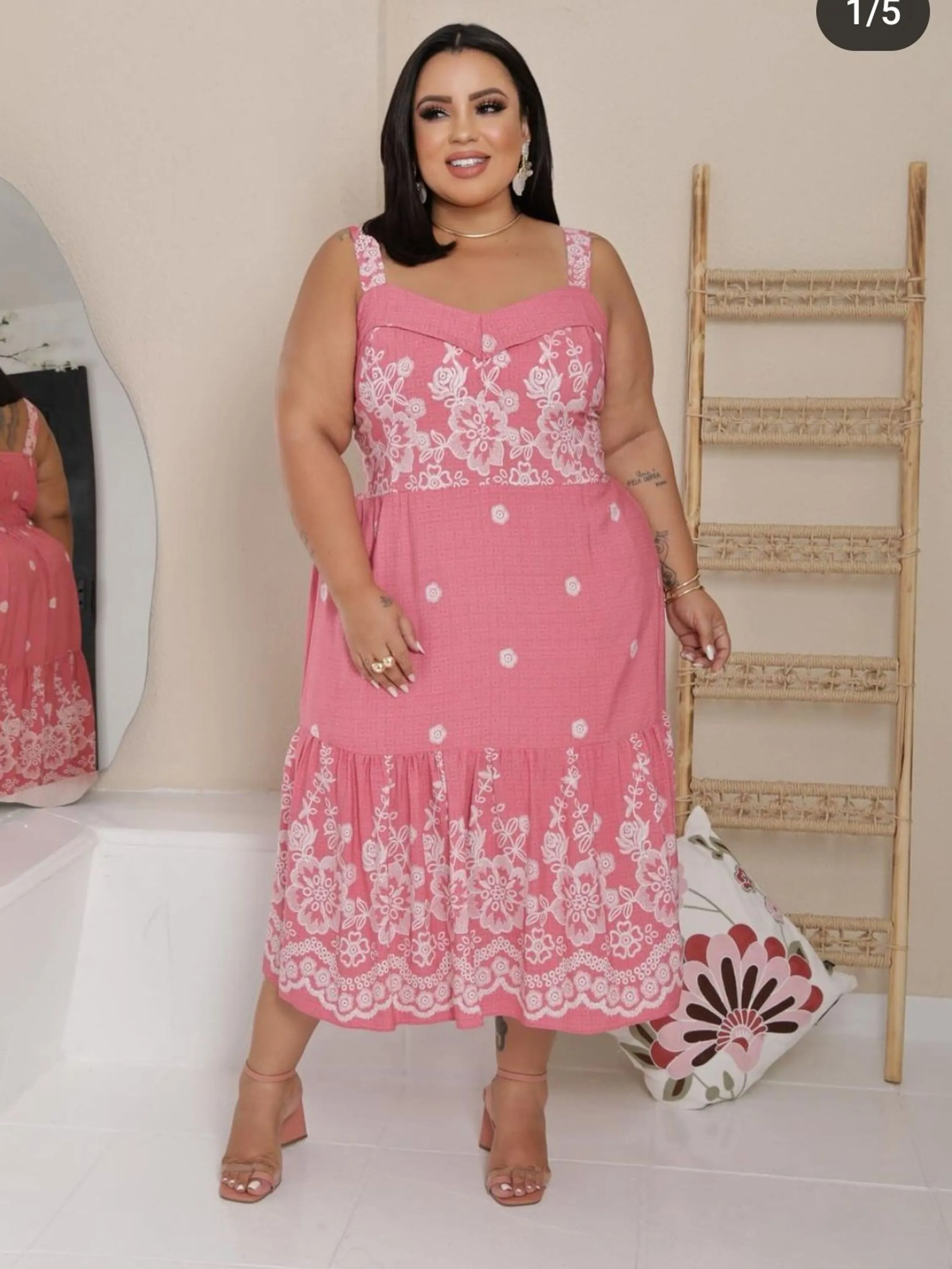 Vestido plus size, tecido viscolinho