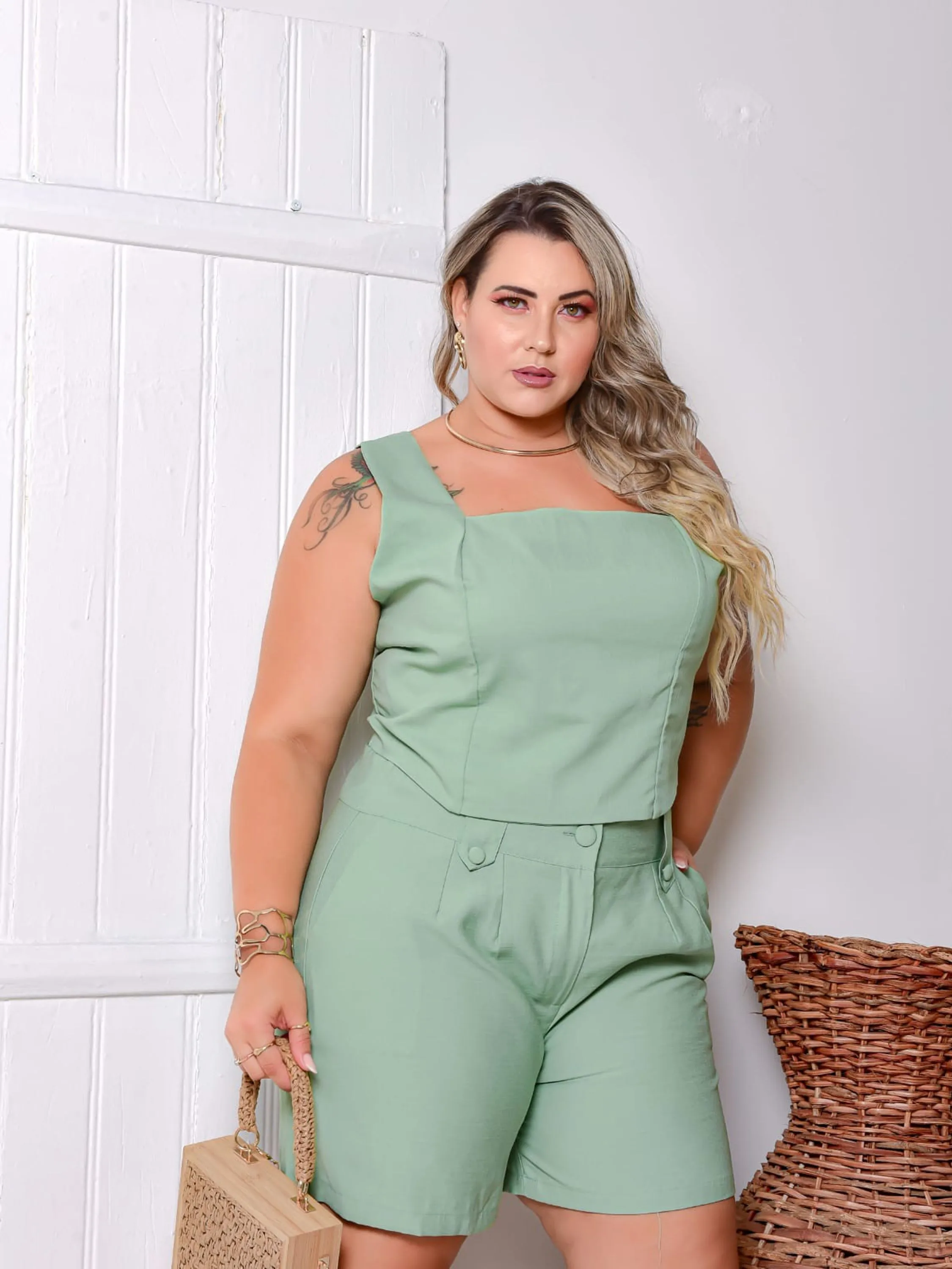 Conjunto plus size forrado