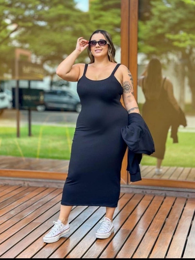 Vestido com casaquinho Plus size