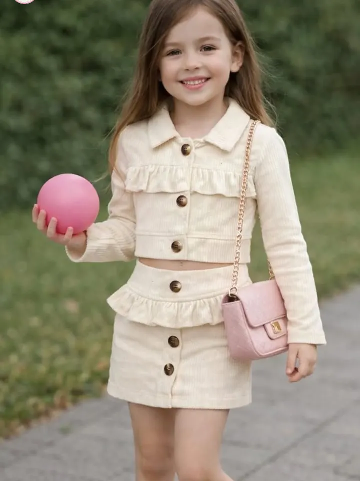 Conjunto infantil casaquinho e shorts saia (08)