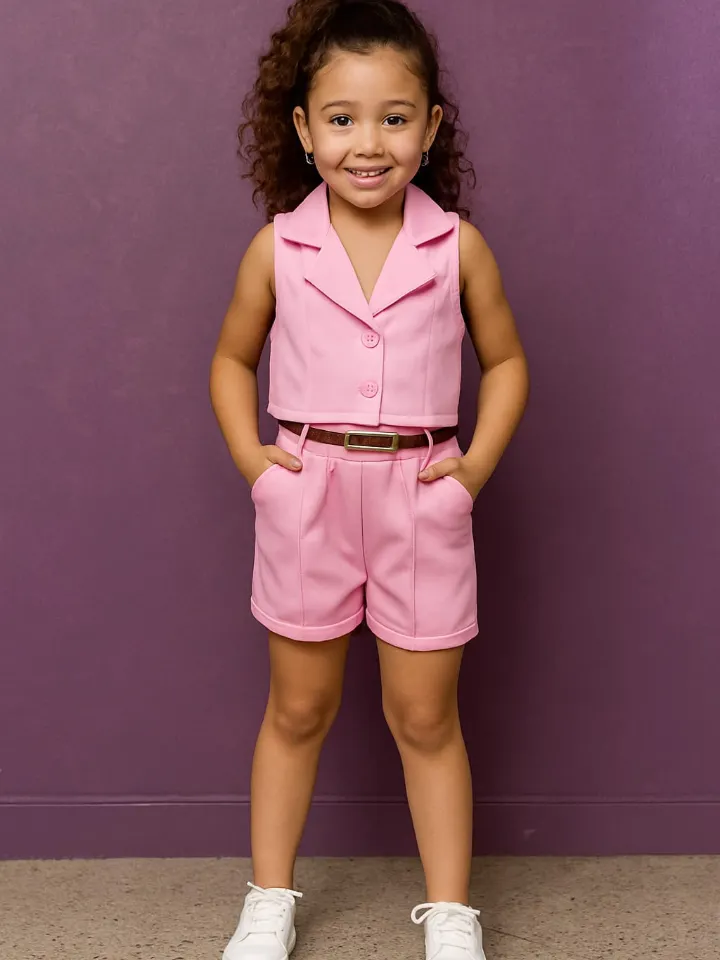 Conjunto infantil e juvenil regata acompanha cinto (07)