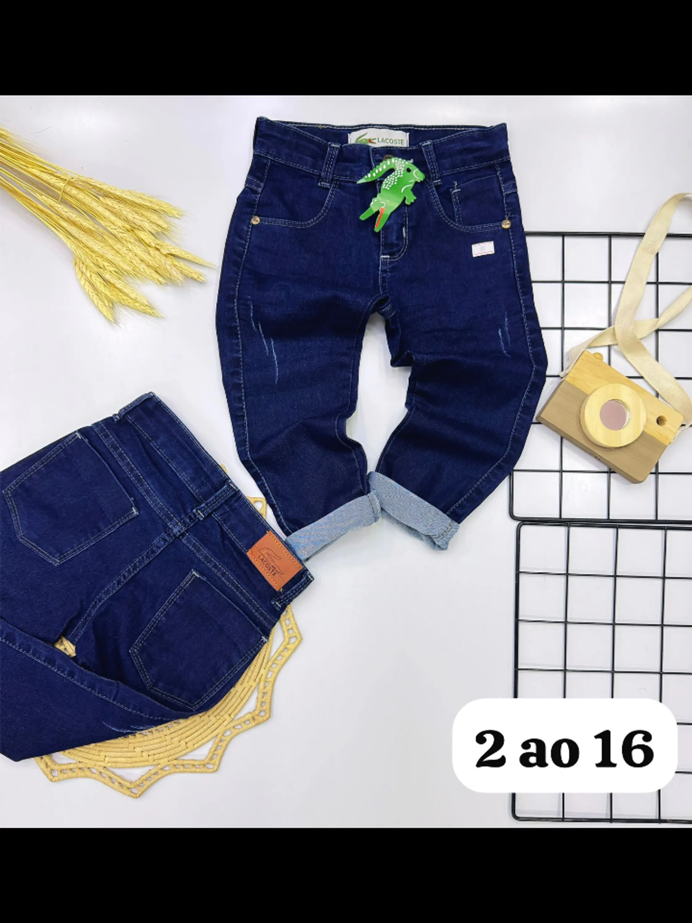 Calça jeans masculina 1 linha infantil e juvenil