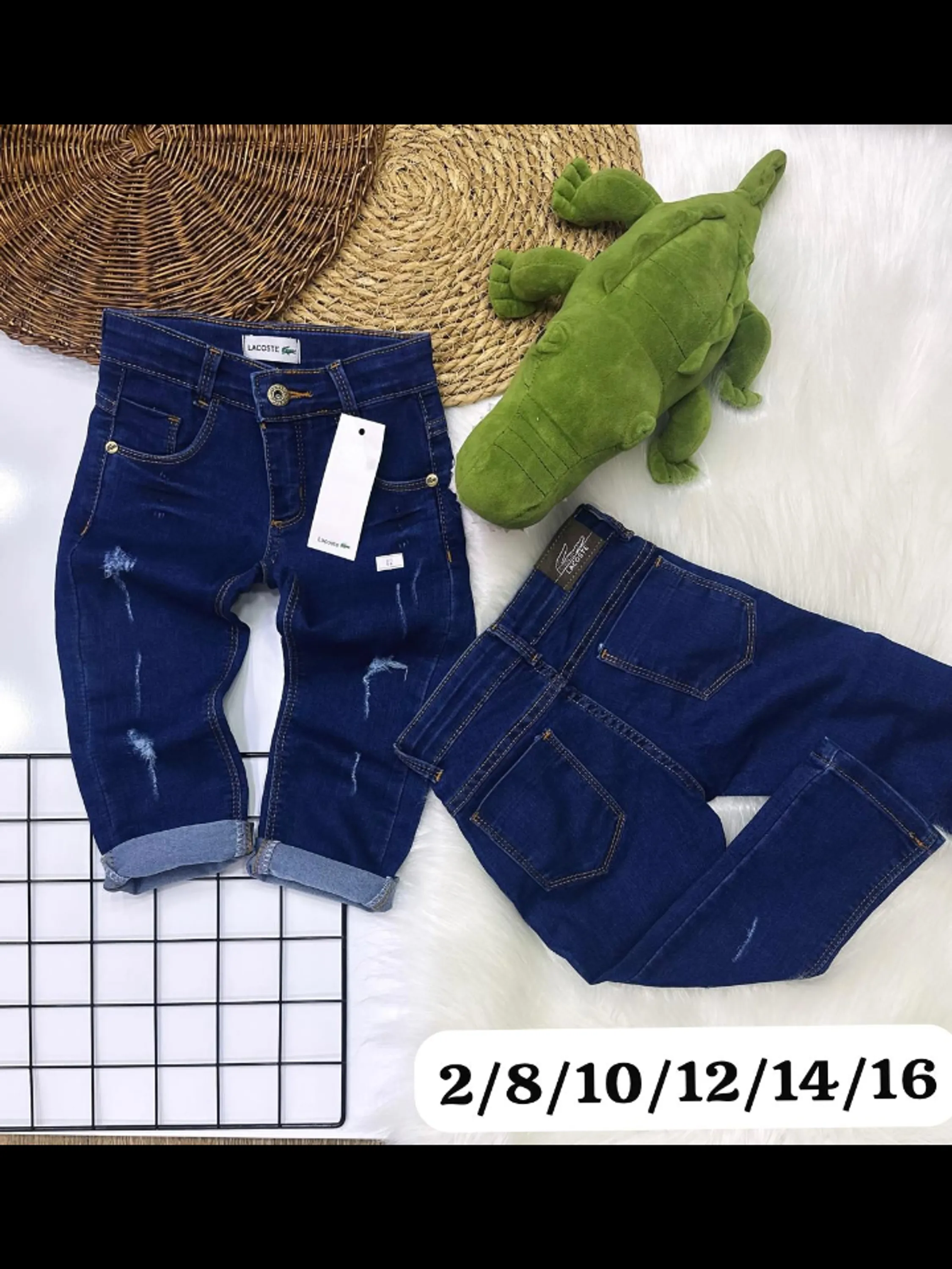 Calça jeans masculina infantil e juvenil 1 linha