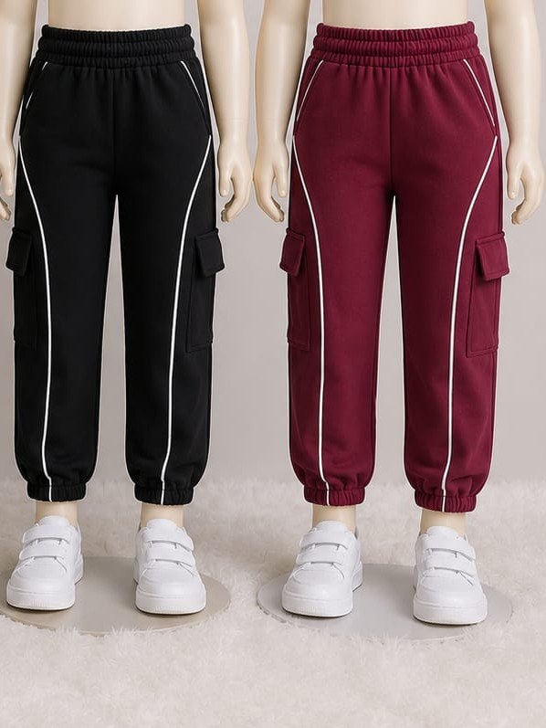 Calça moletom flanelada infantil com detalhes (27)
