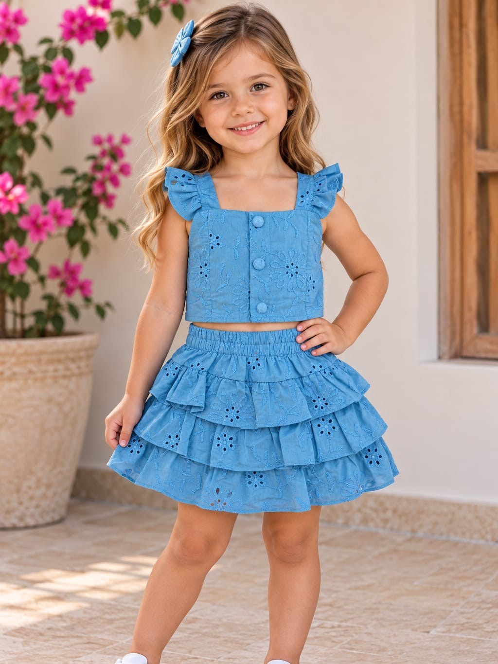Conjunto infantil saia e Cropped (Davi)