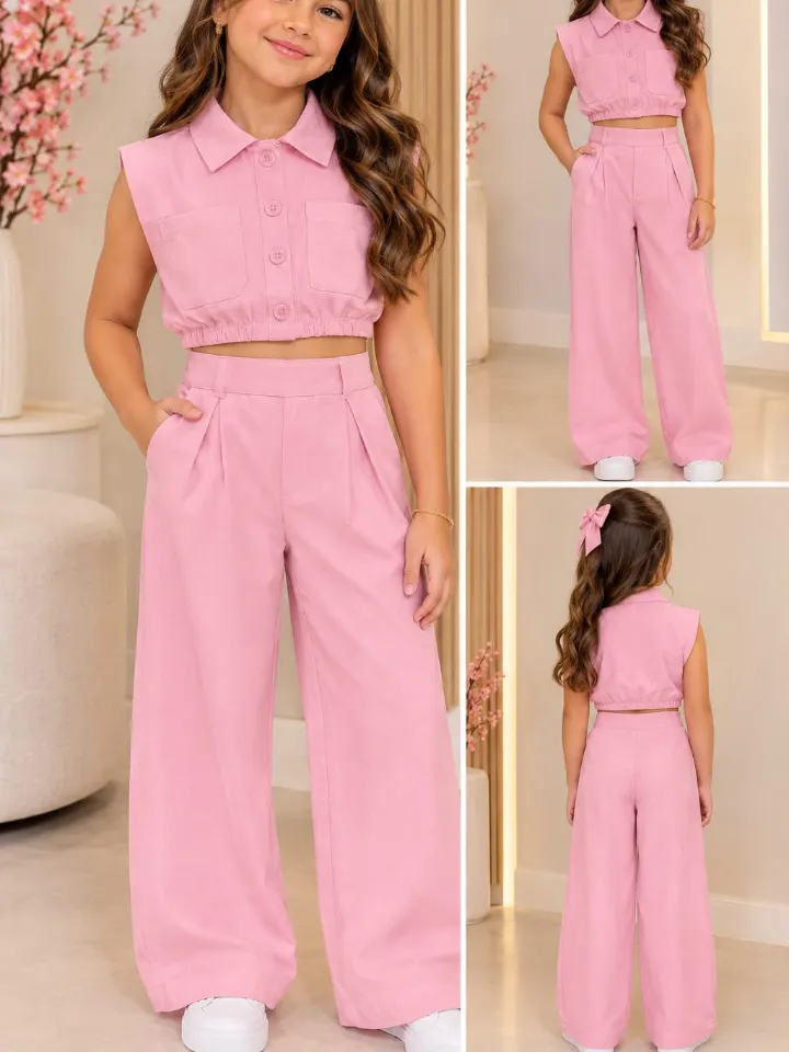 Conjunto infantil calça e blusa regata (07)