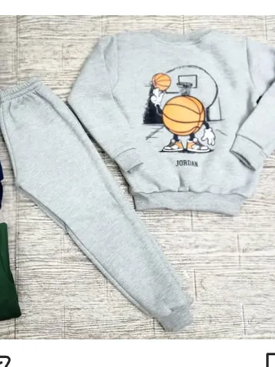 Conjunto moletom flanelado infantil 2 cabos