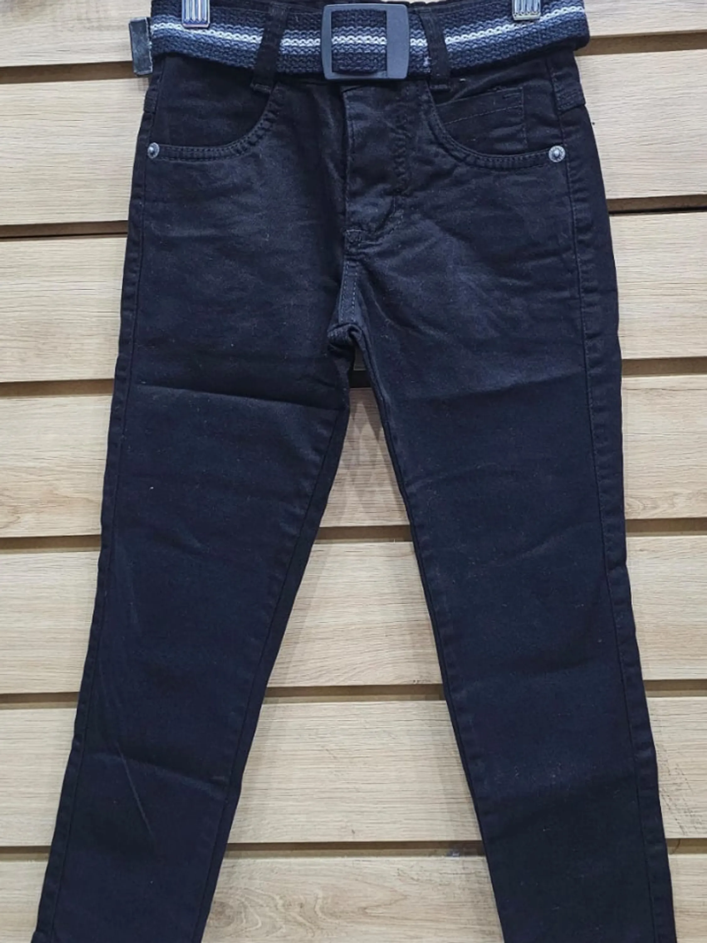 Calça masculina infantil e juvenil Sarja acompanha cinto (D)