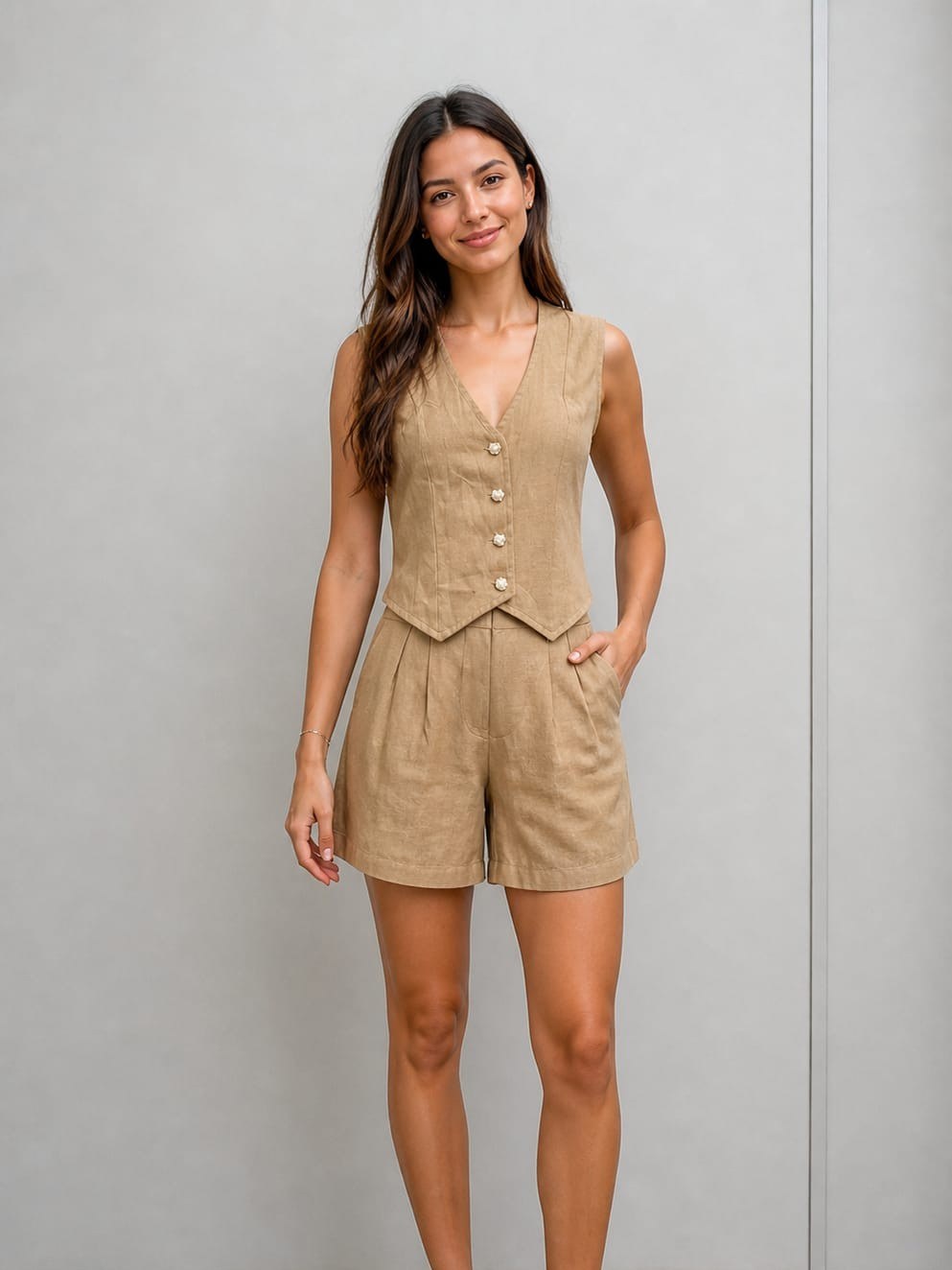 Conjunto feminino juvenil tecido sensorial marrant (M)