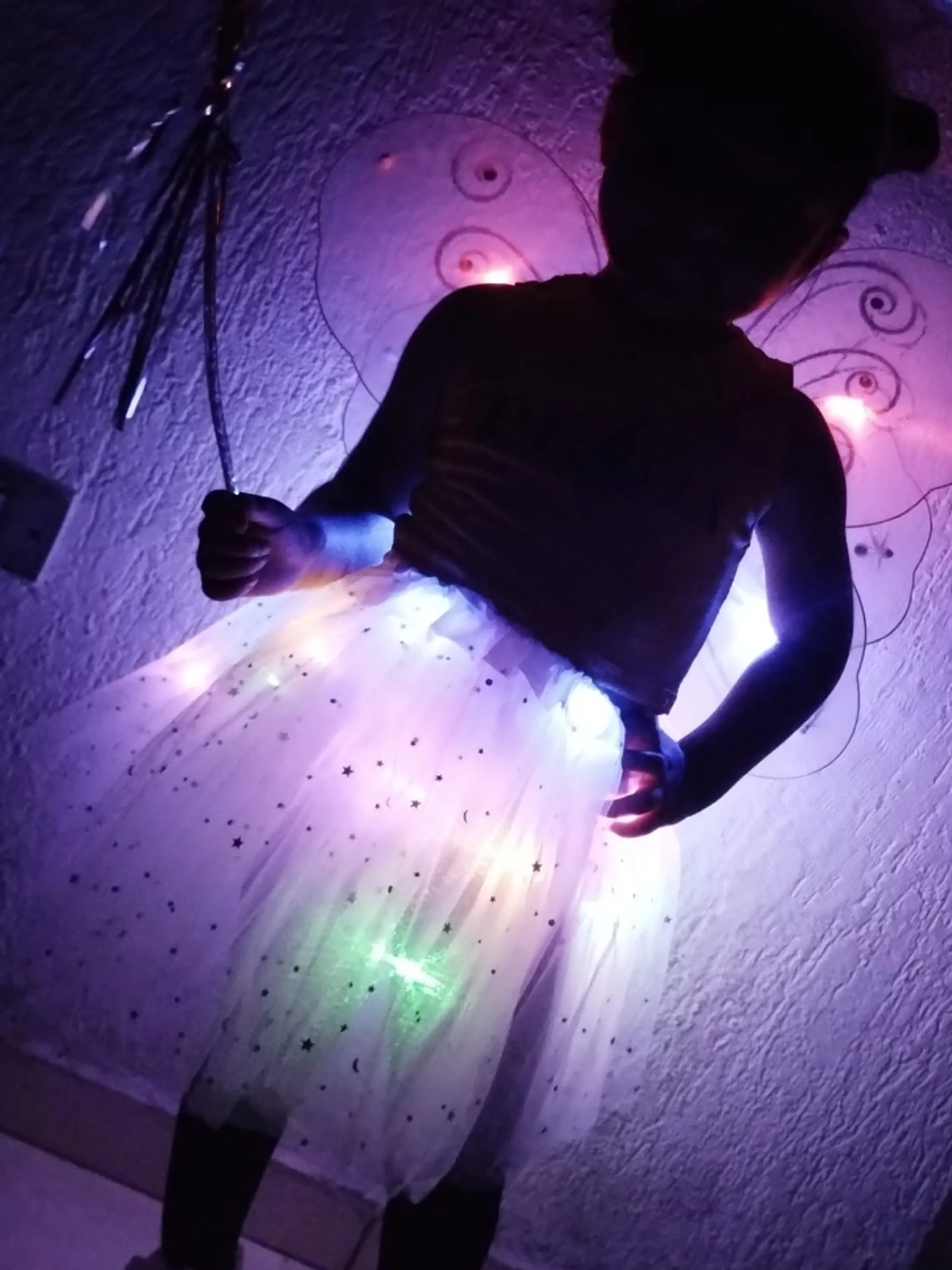 Saia tule de led infantil