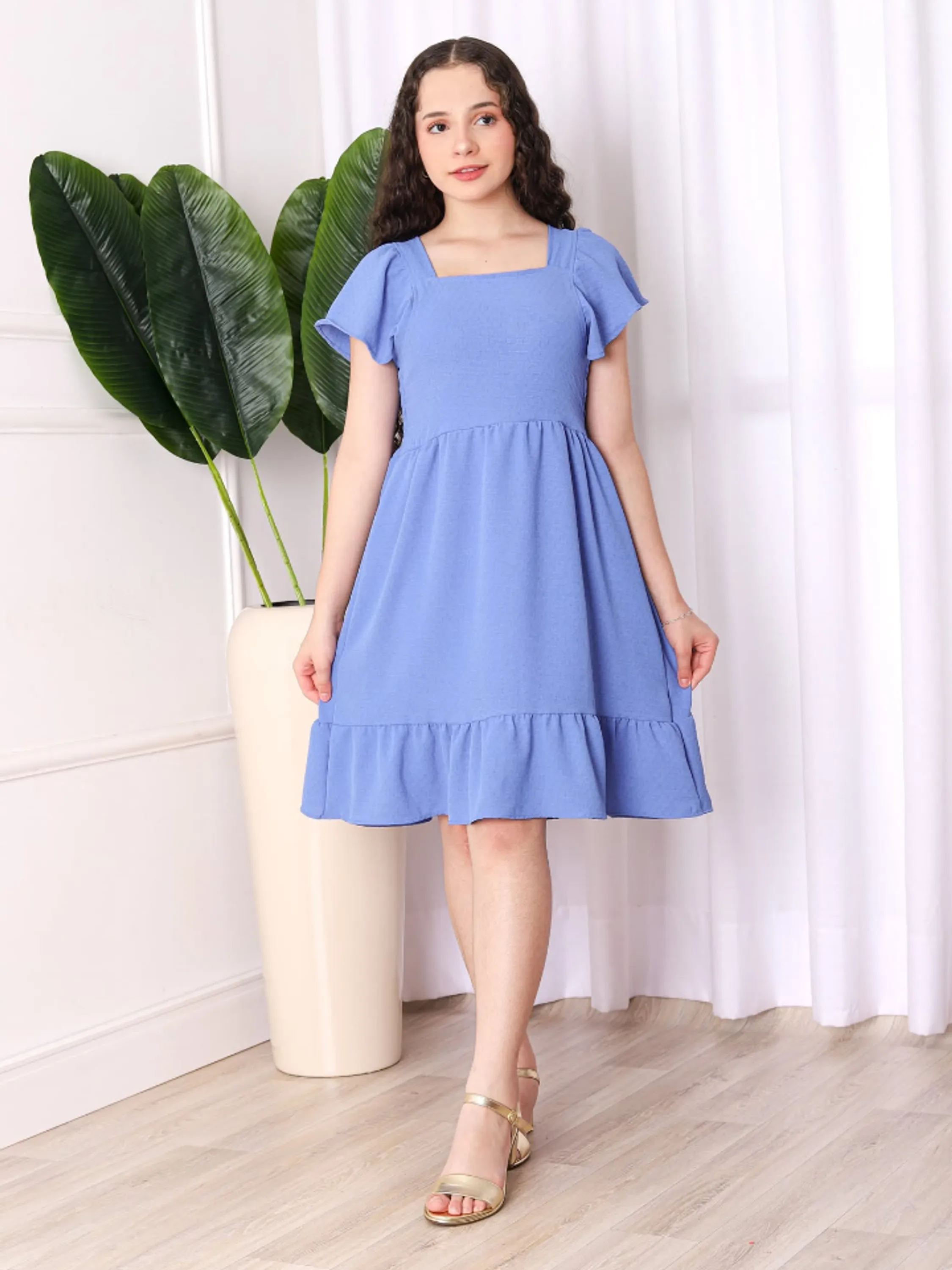 Vestido curto feminino juvenil (P)