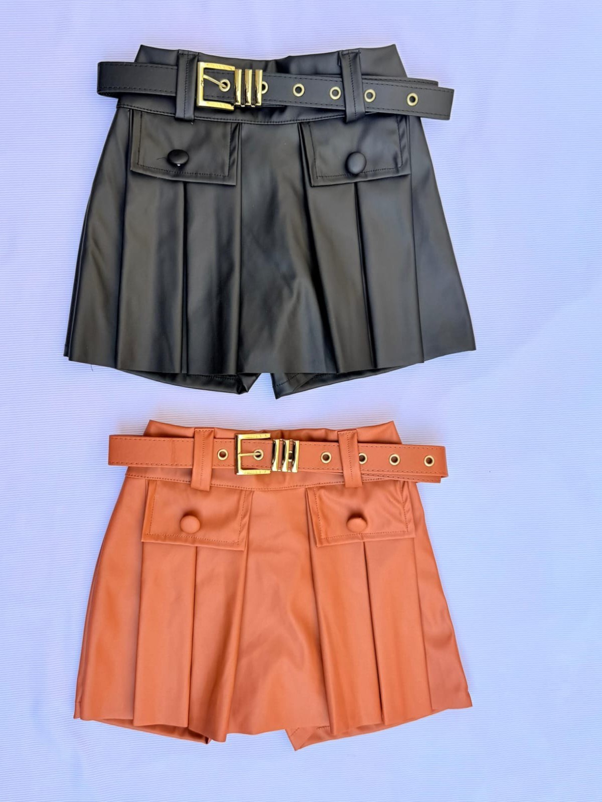 Shorts saia com cinto infantil (08)