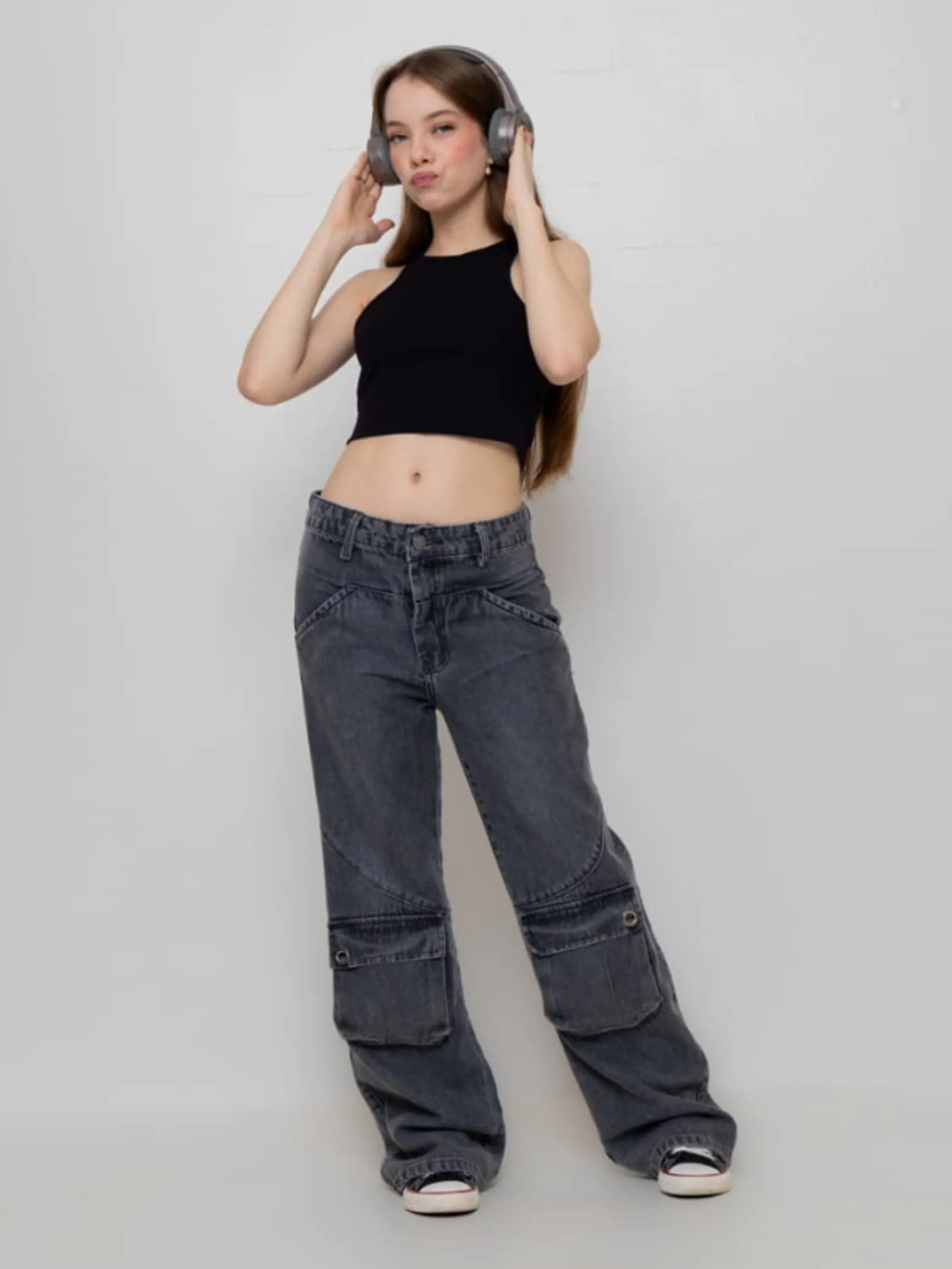 Calça cargo juvenil (D)