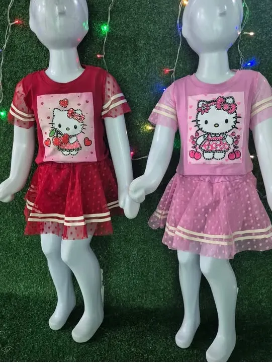 Conjunto infantil blusinha e shorts saia (26)