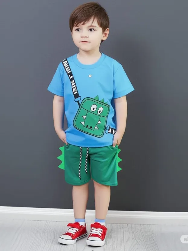 Conjunto masculino infantil bermuda e camiseta