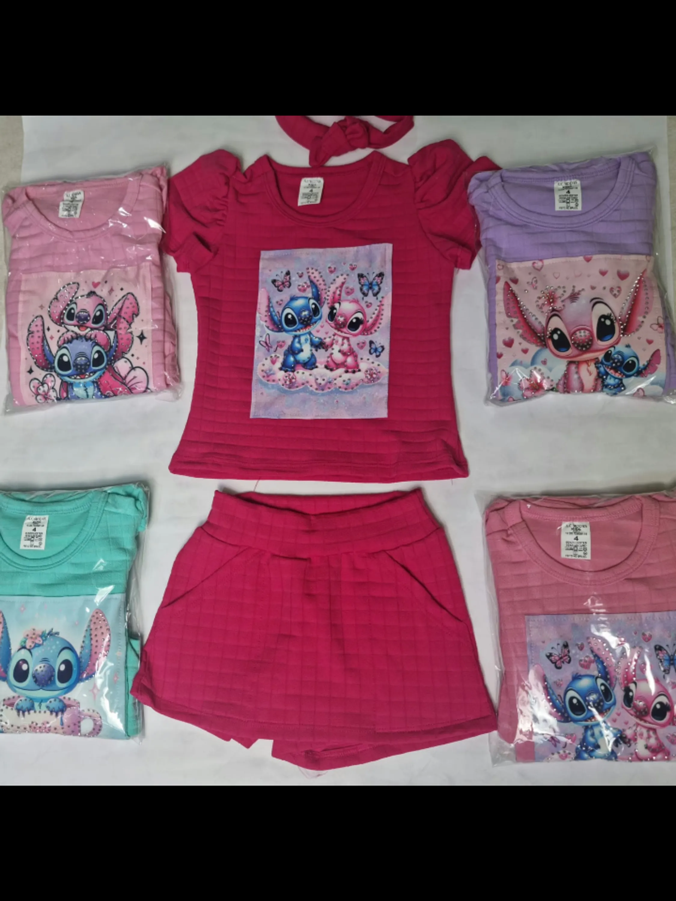 Conjunto infantil tecido metalasse