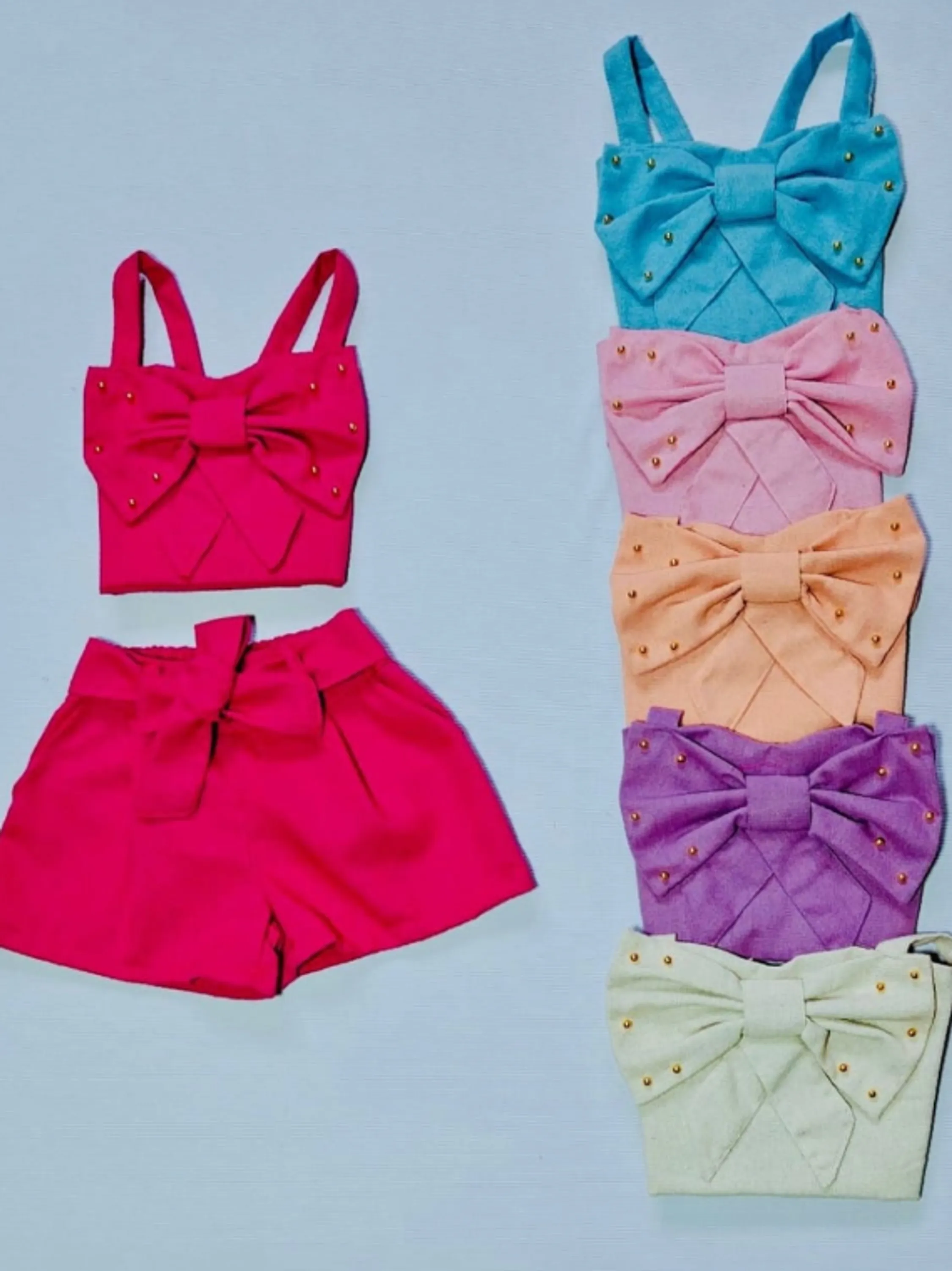 Conjunto infantil shorts e cropped (08)