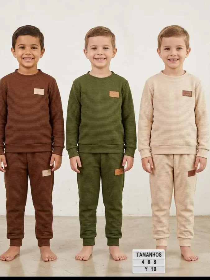 Conjunto infantil masculino calça e blusa